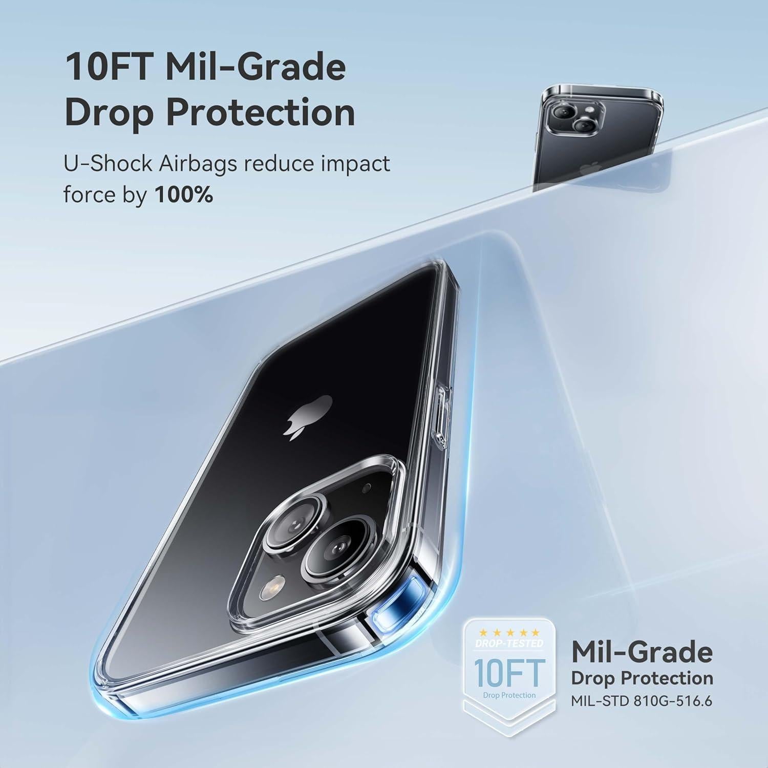 Funda CASEKOO para iPhone 14/13 6.1" Cristal Claro