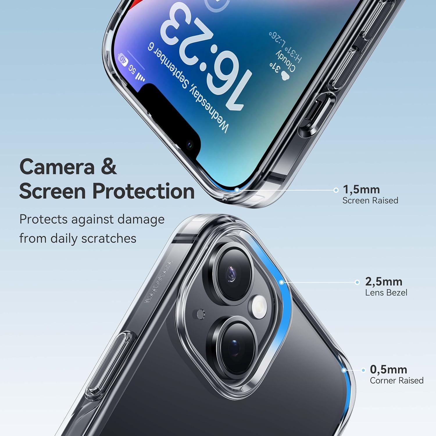 Funda CASEKOO para iPhone 14/13 6.1" Cristal Claro