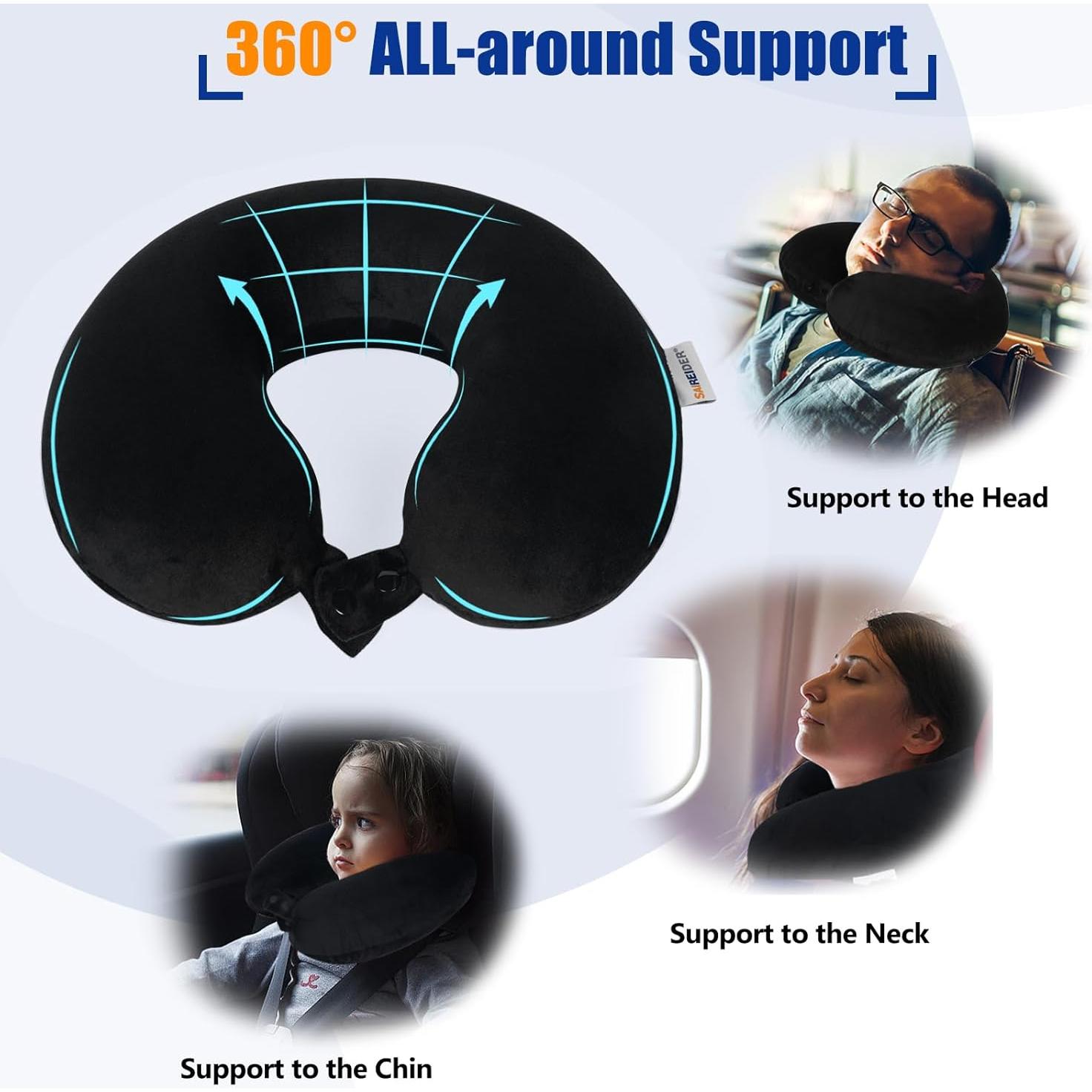 Almohada de Cuello SAIREIDER SRC-TP Espuma Memoria Ajustable