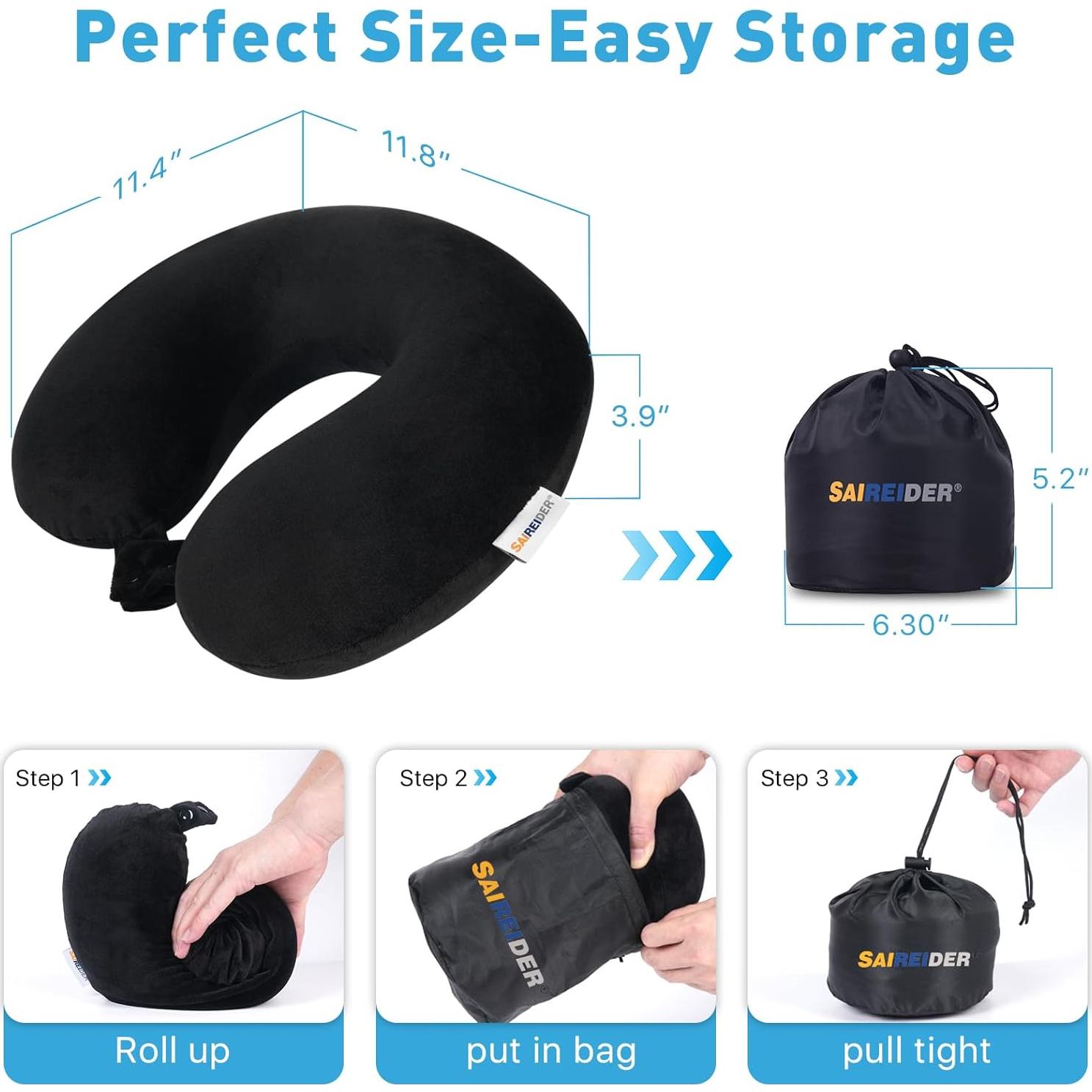 Almohada de Cuello SAIREIDER SRC-TP Espuma Memoria Ajustable