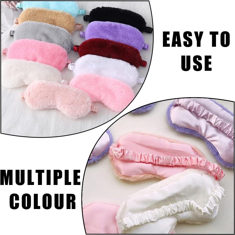 4 Pcs Máscaras de Sueño Haniu Suaves para Viaje Color Aleatorio