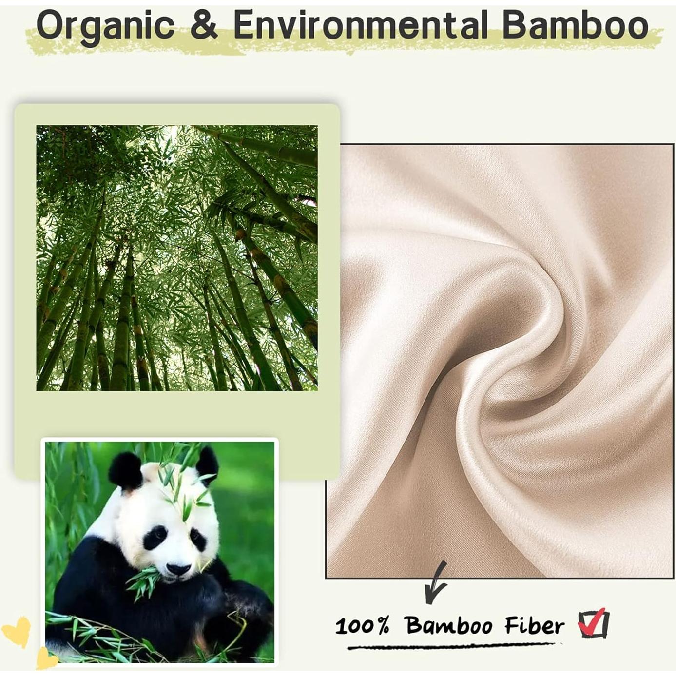 Máscara de Ojos de Bambú iCooBreeze Ajustable Grande Albaricoque