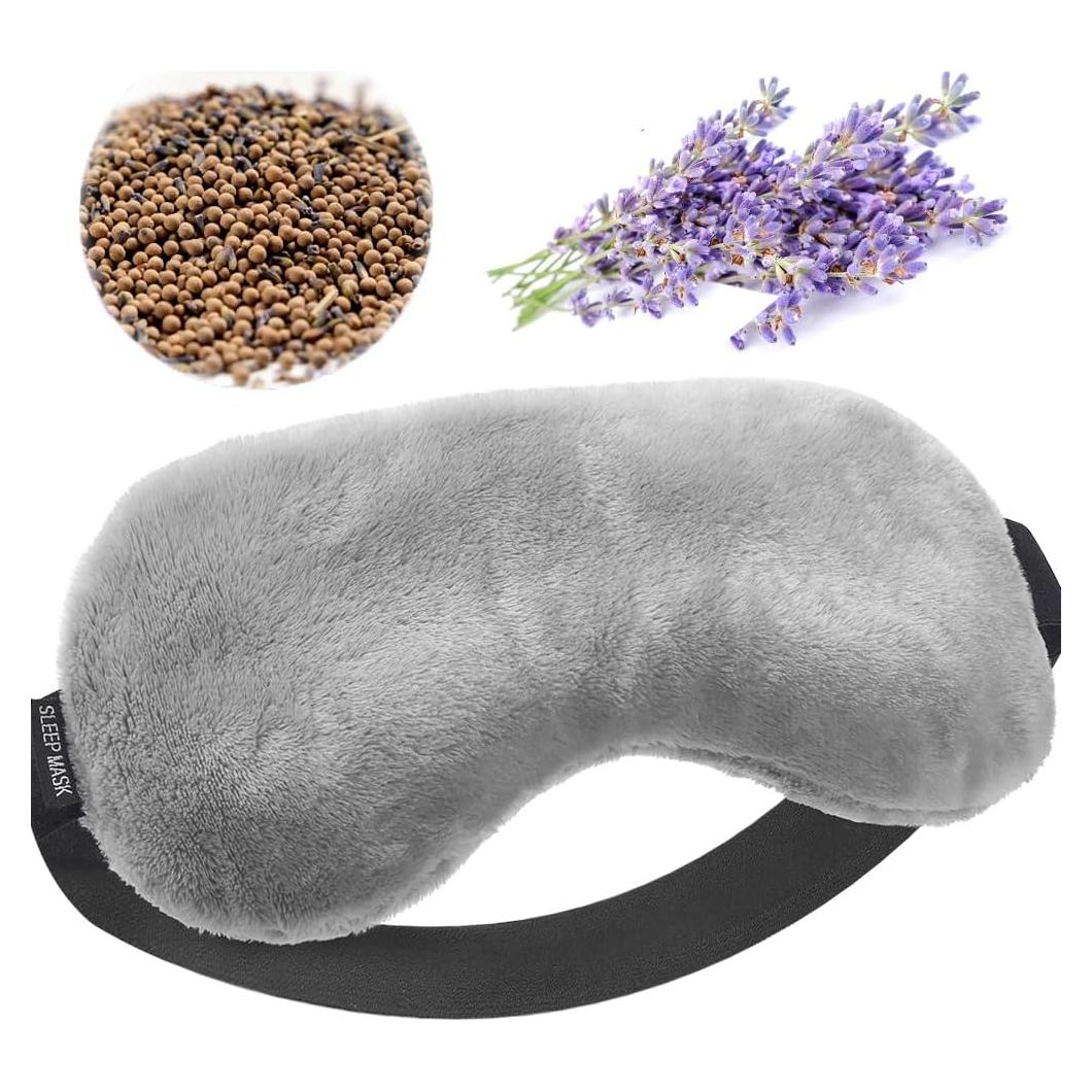 Máscara de Ojos Umisleep Gris con Aromaterapia y Peso