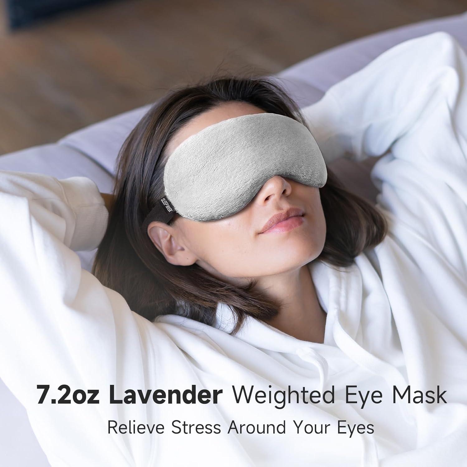 Máscara de Ojos Umisleep Gris con Aromaterapia y Peso