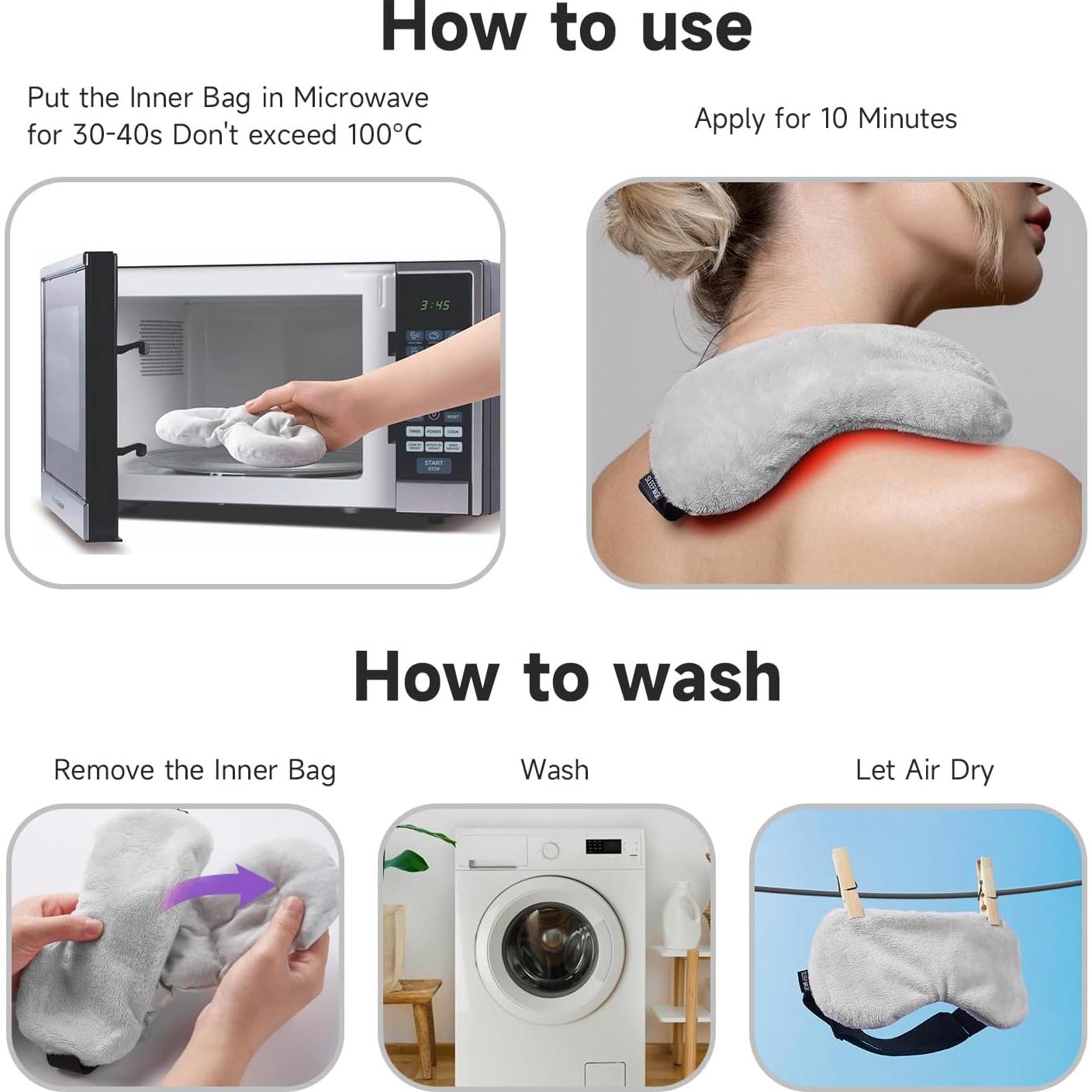 Máscara de Ojos Umisleep Gris con Aromaterapia y Peso