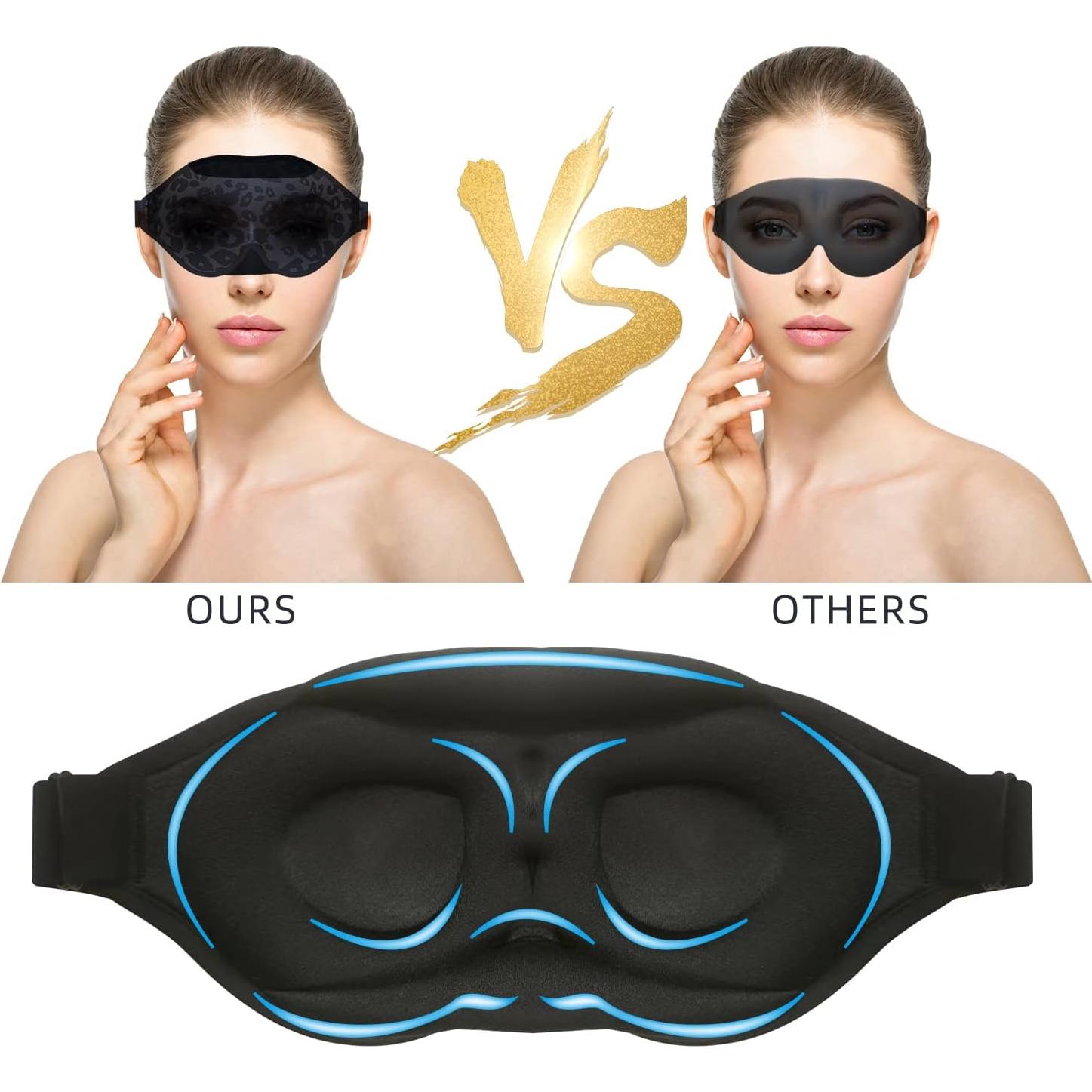 Máscara de Sueño FOX-TECH Leopardo 100% Opaca para Dormir