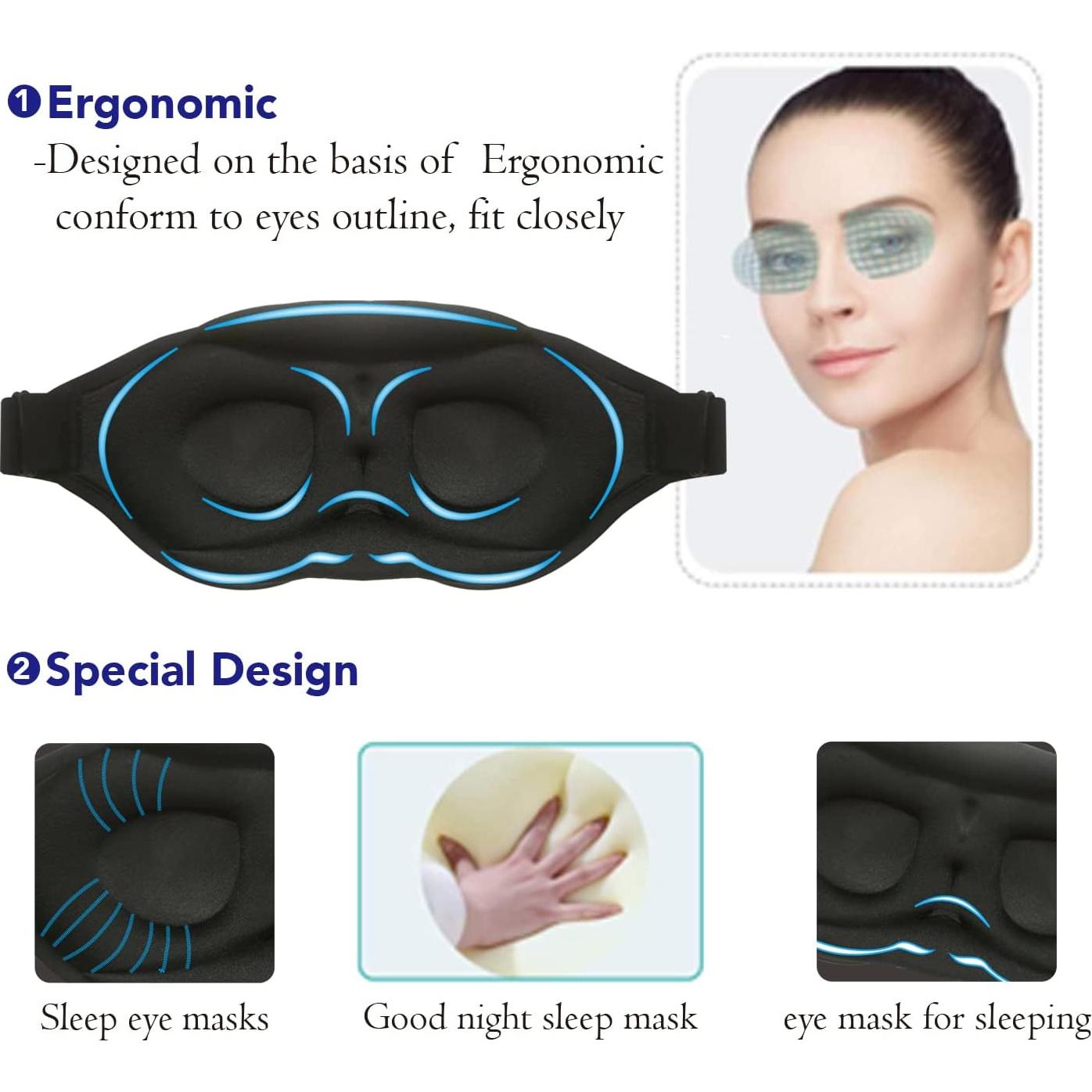 Máscara de Sueño FOX-TECH Leopardo 100% Opaca para Dormir