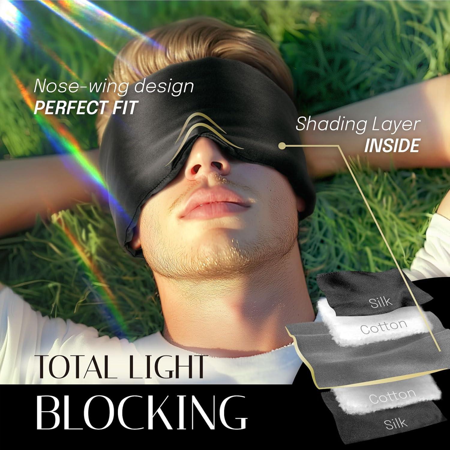 Máscara de Sueño OLESILK de Seda Morera Ajustable