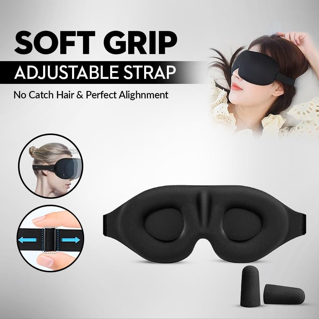 Máscara de Sueño Somniclair 3D Ajustable de Seda Suave