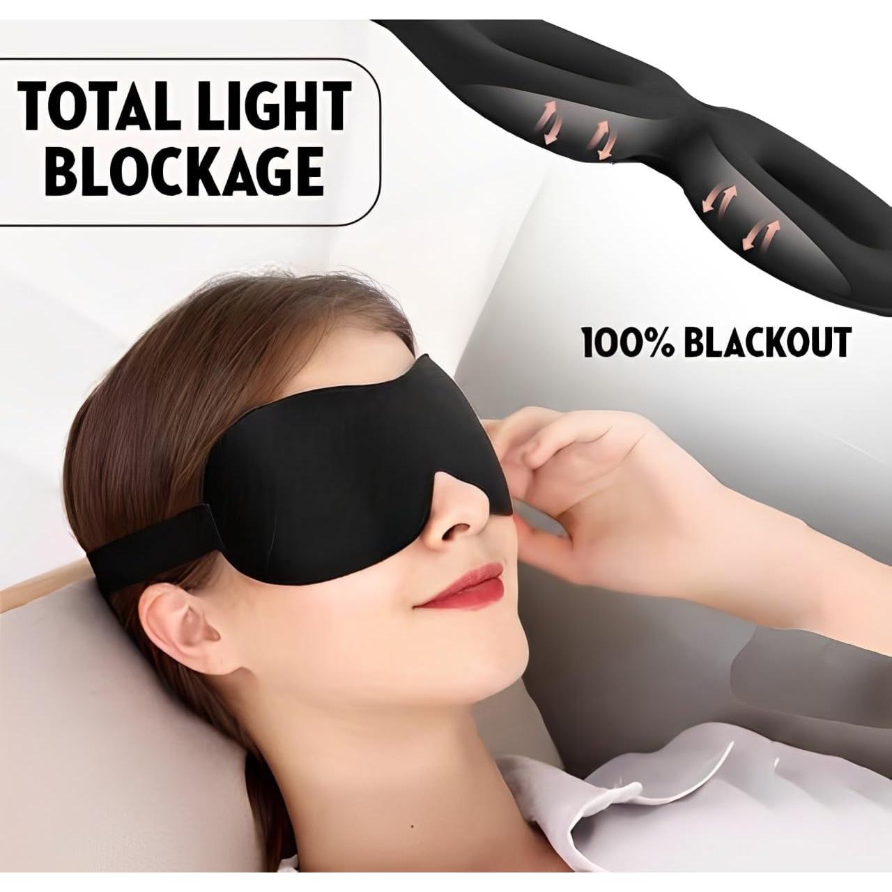 Máscara de Sueño Somniclair 3D Ajustable de Seda Suave