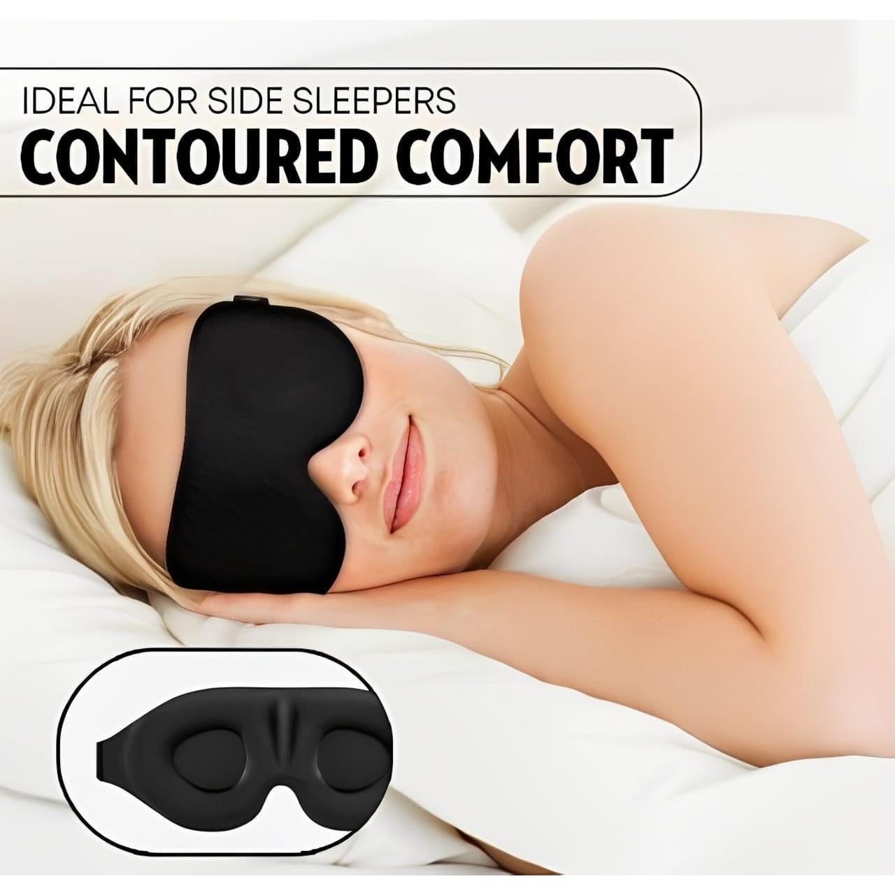 Máscara de Sueño Somniclair 3D Ajustable de Seda Suave