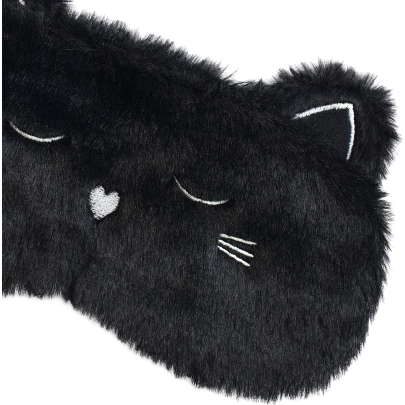 Máscara de Dormir Ulbemoll Gato Negro Suave 20x8 cm