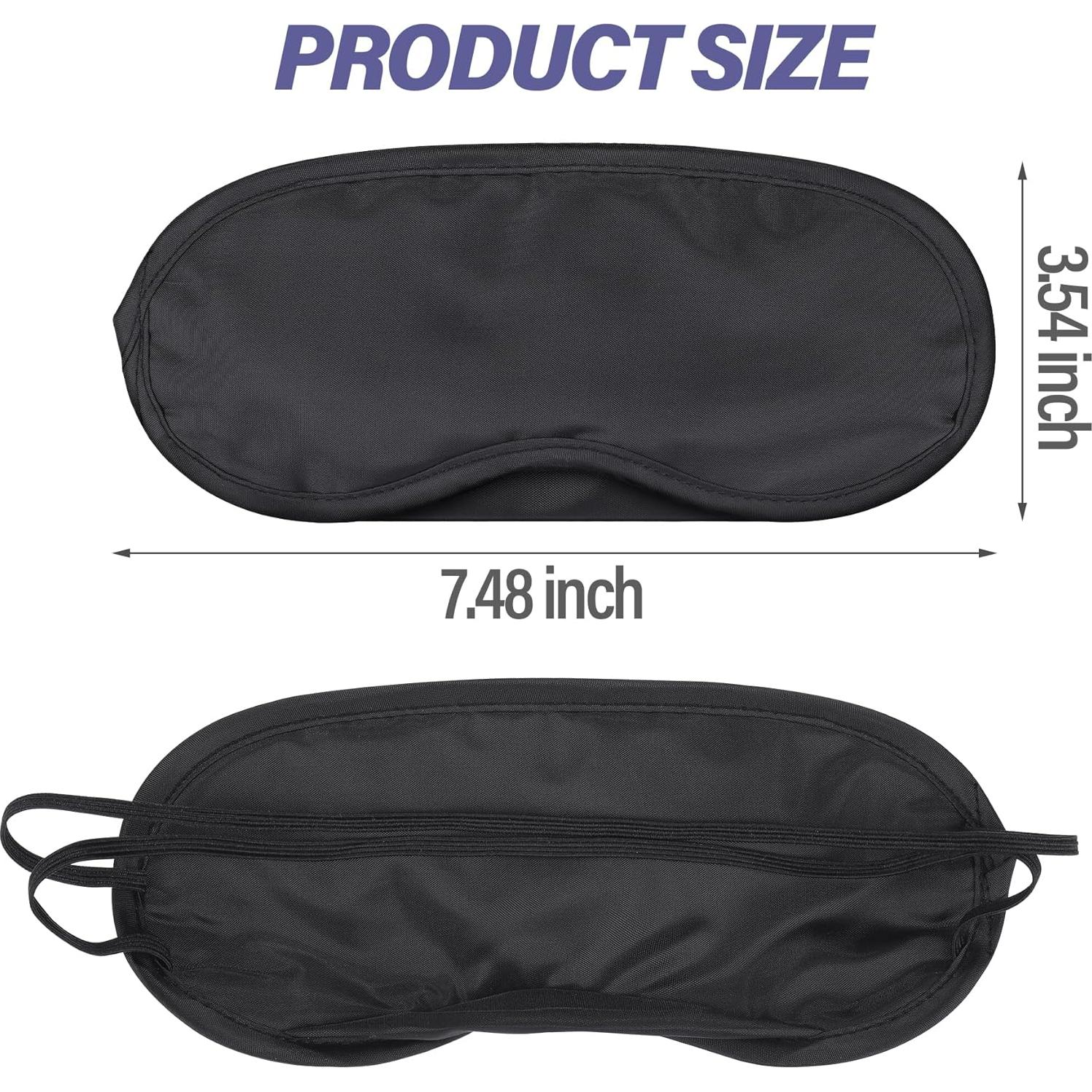 Aneco 50 Máscaras de Sueño Negras con Almohadilla Nasal