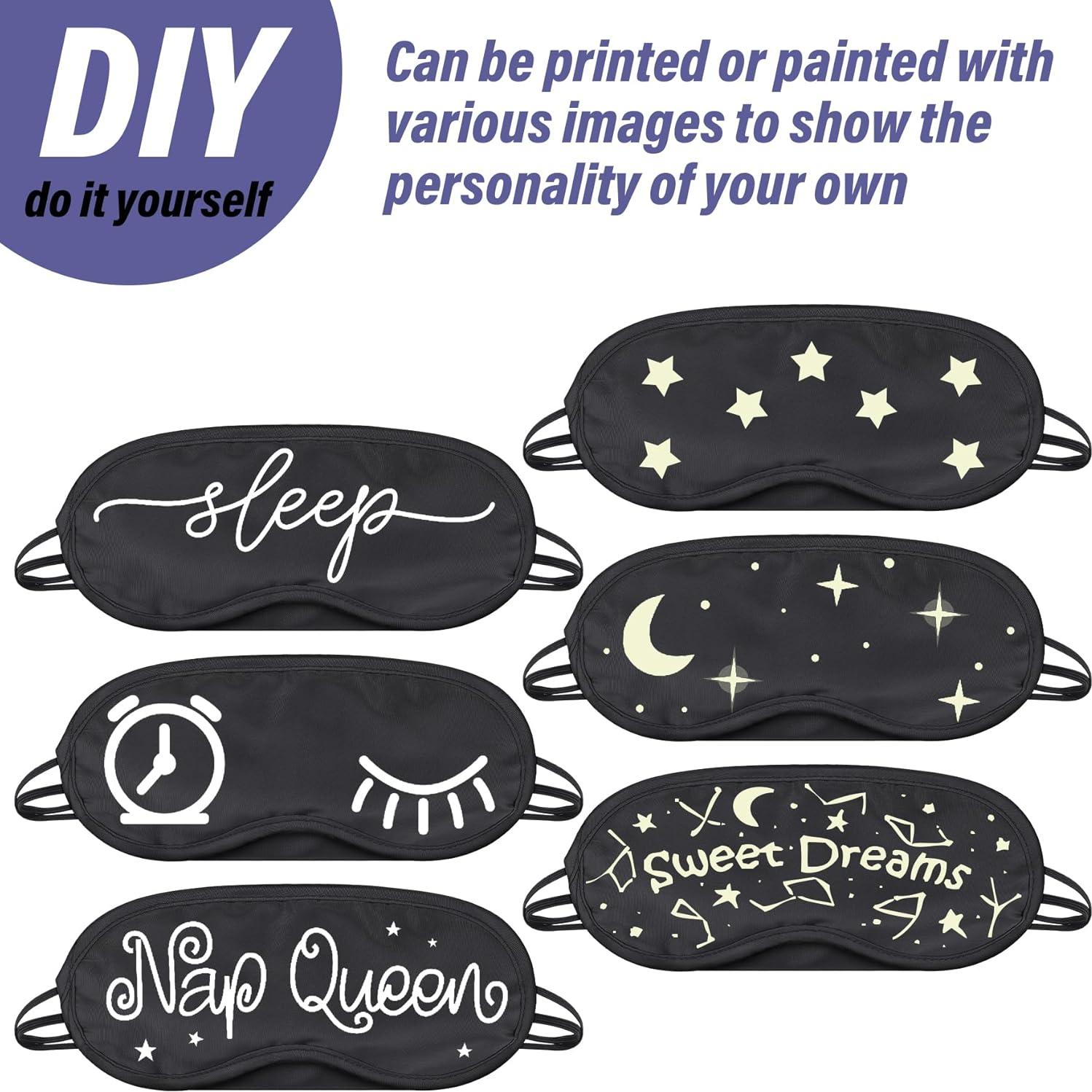 Aneco 50 Máscaras de Sueño Negras con Almohadilla Nasal