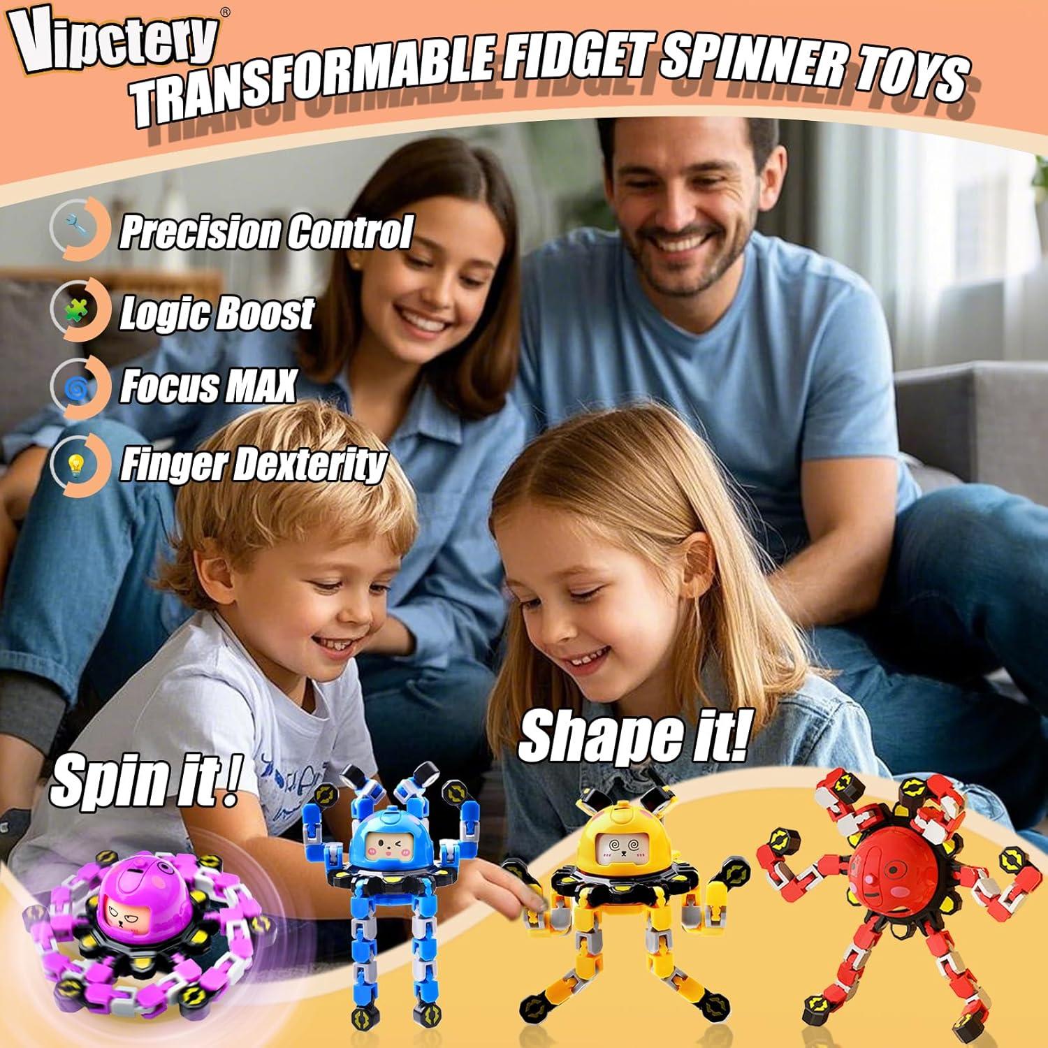 12 Piezas Spinners Antiestrés Transformables Vipctery - Juguetes Sensoriales