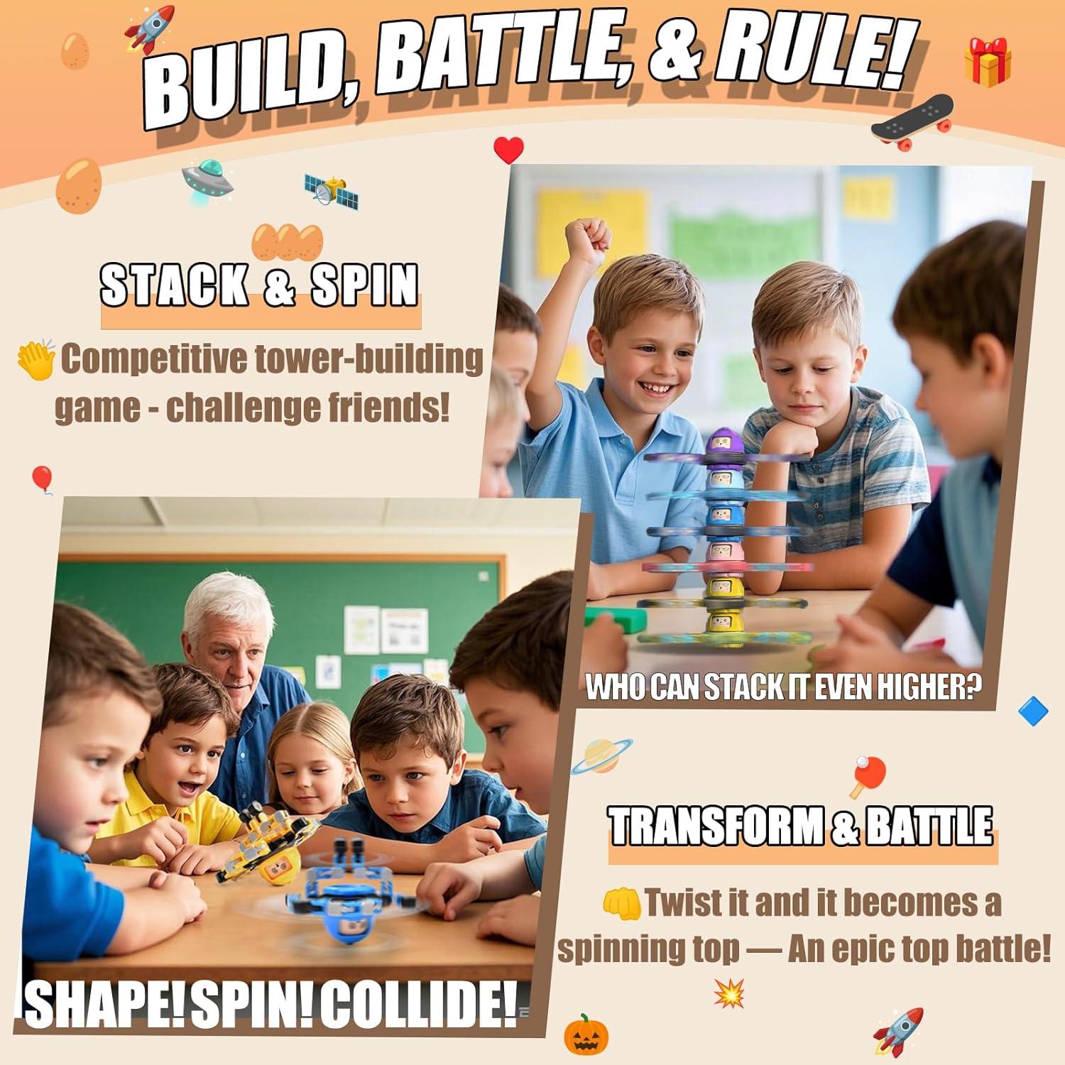 12 Piezas Spinners Antiestrés Transformables Vipctery - Juguetes Sensoriales