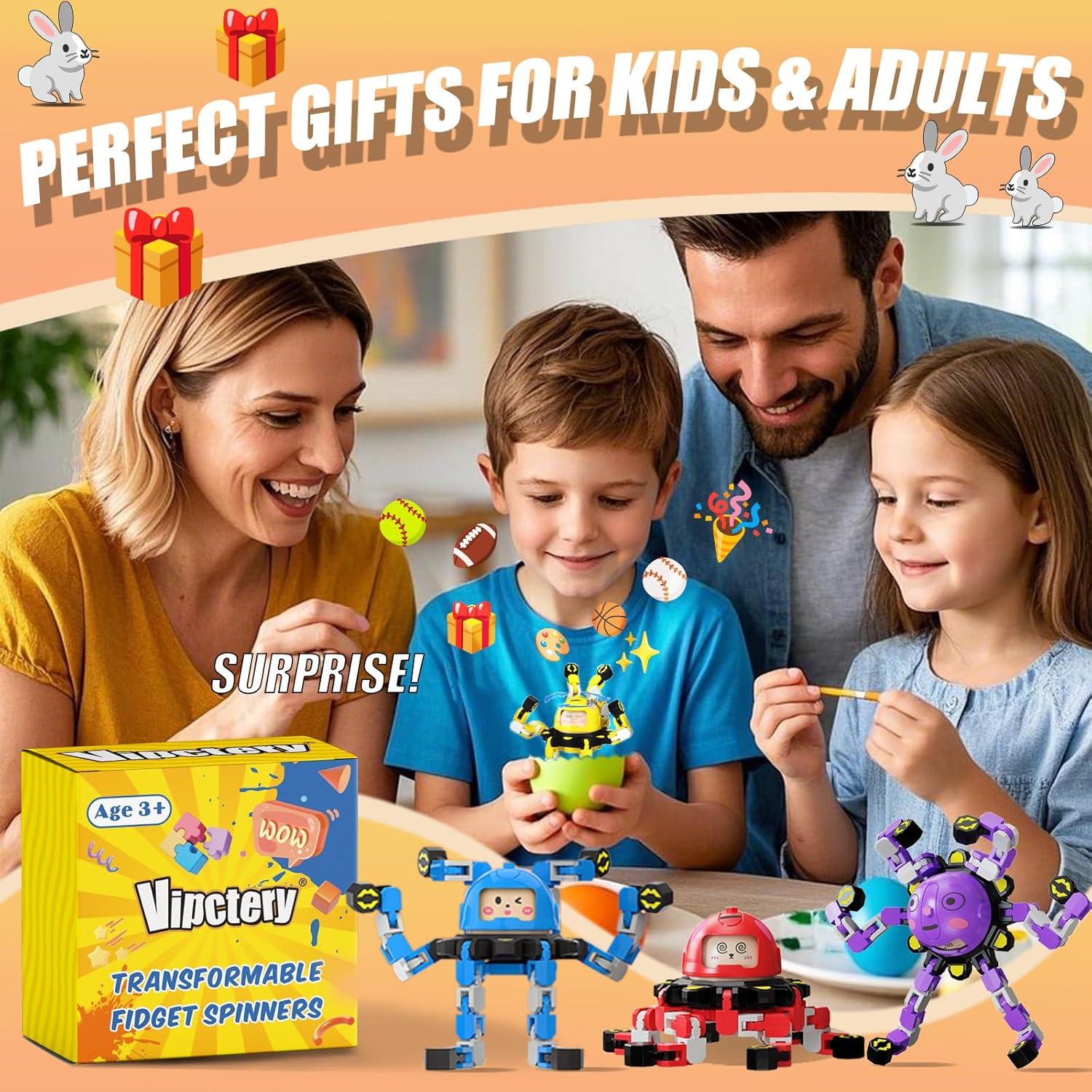 12 Piezas Spinners Antiestrés Transformables Vipctery - Juguetes Sensoriales