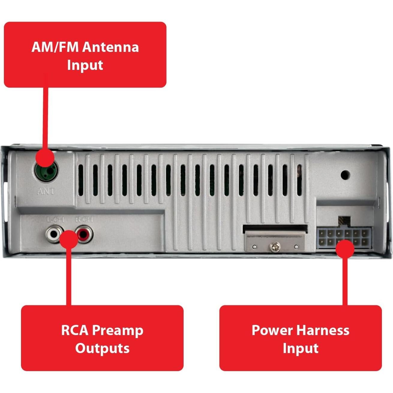 Estéreo de coche Dual XRM69BT con Bluetooth y pantalla LCD