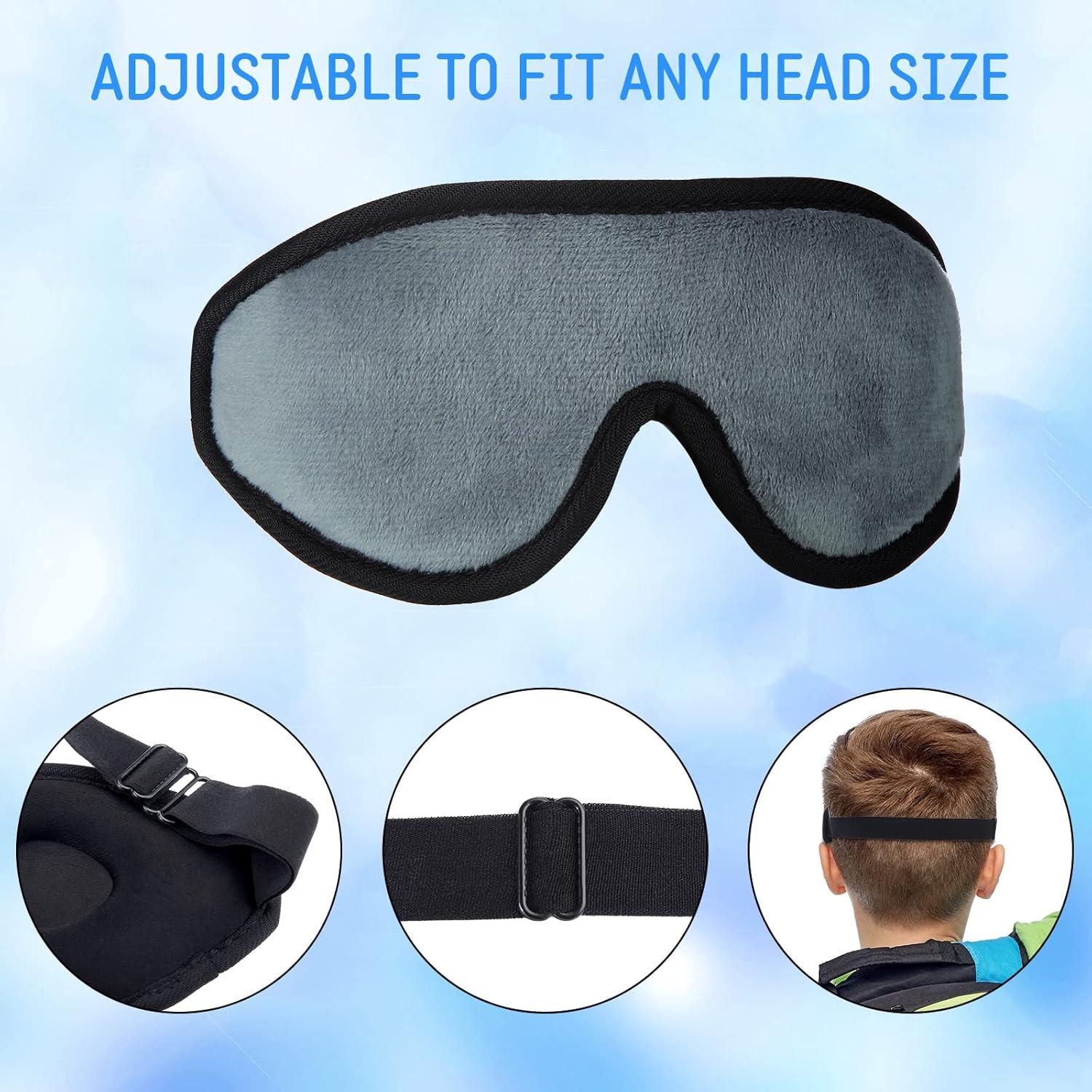 Máscara de Sueño 3D Geyoga para Niños - 2 Piezas Ajustables