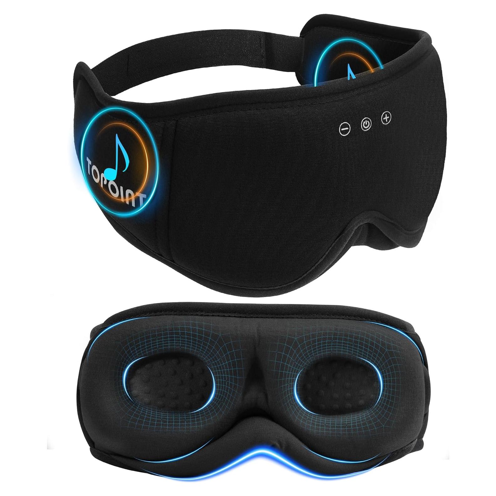 Máscara de Sueño Bluetooth TOPOINT GH02 3D con Auriculares