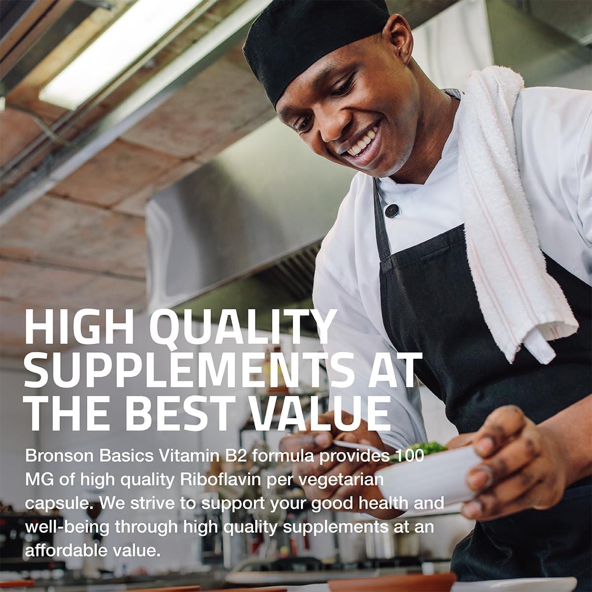 Vitamina B2 Bronson 100mg 120 Cápsulas Vegetarianas