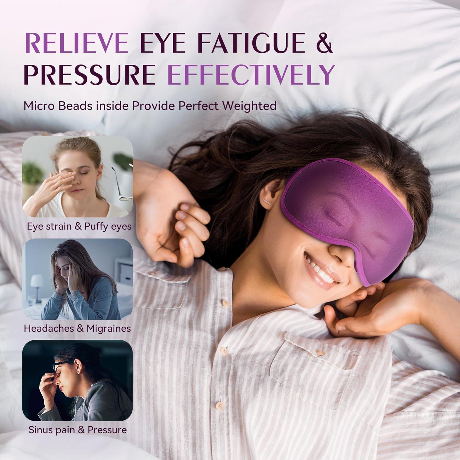 Máscara de Ojos con Peso FACEMOON 3D Ajustable Rosa