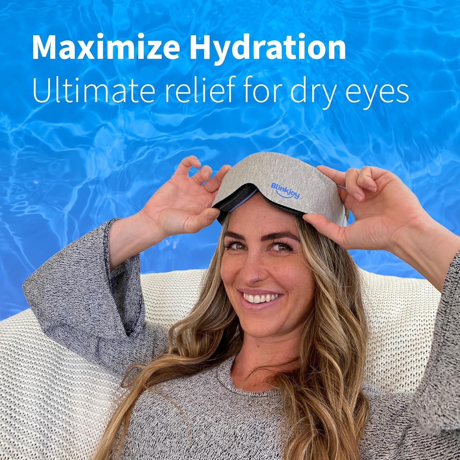 Hydrating Sleep Mask for Dry Eye - FSA/HSA Eligible - Optometrist Approved for Dry Eye Relief, Protects from Dust and Drafts, Preserves Drops and Nighttime Ointment, Comfortable & Lightweight