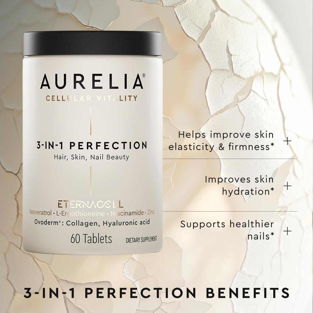 Suplemento Antienvejecimiento AURELIA Perfección 3-en-1 90g