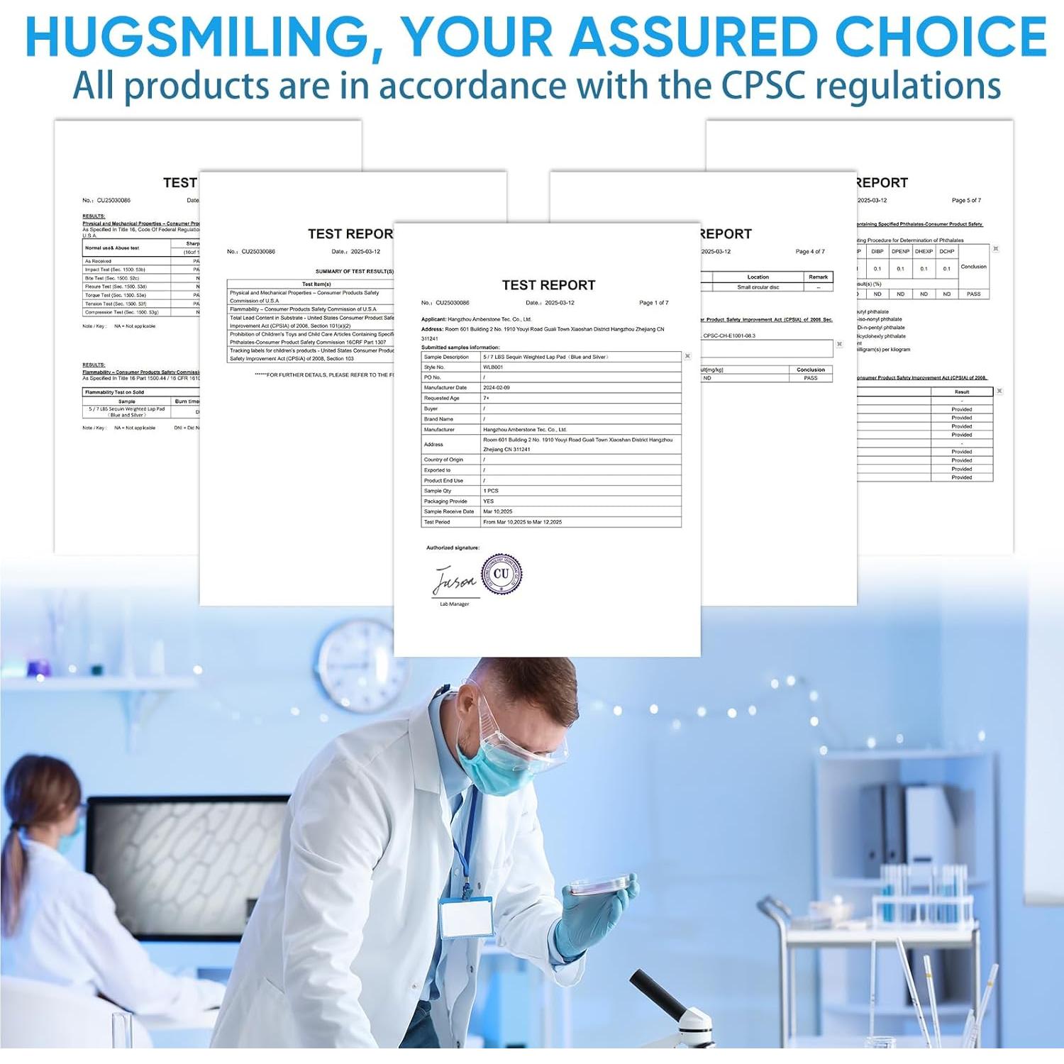 Almohadilla de Peso 5lbs Hugsmiling 45.72x55.88cm Azul Plata