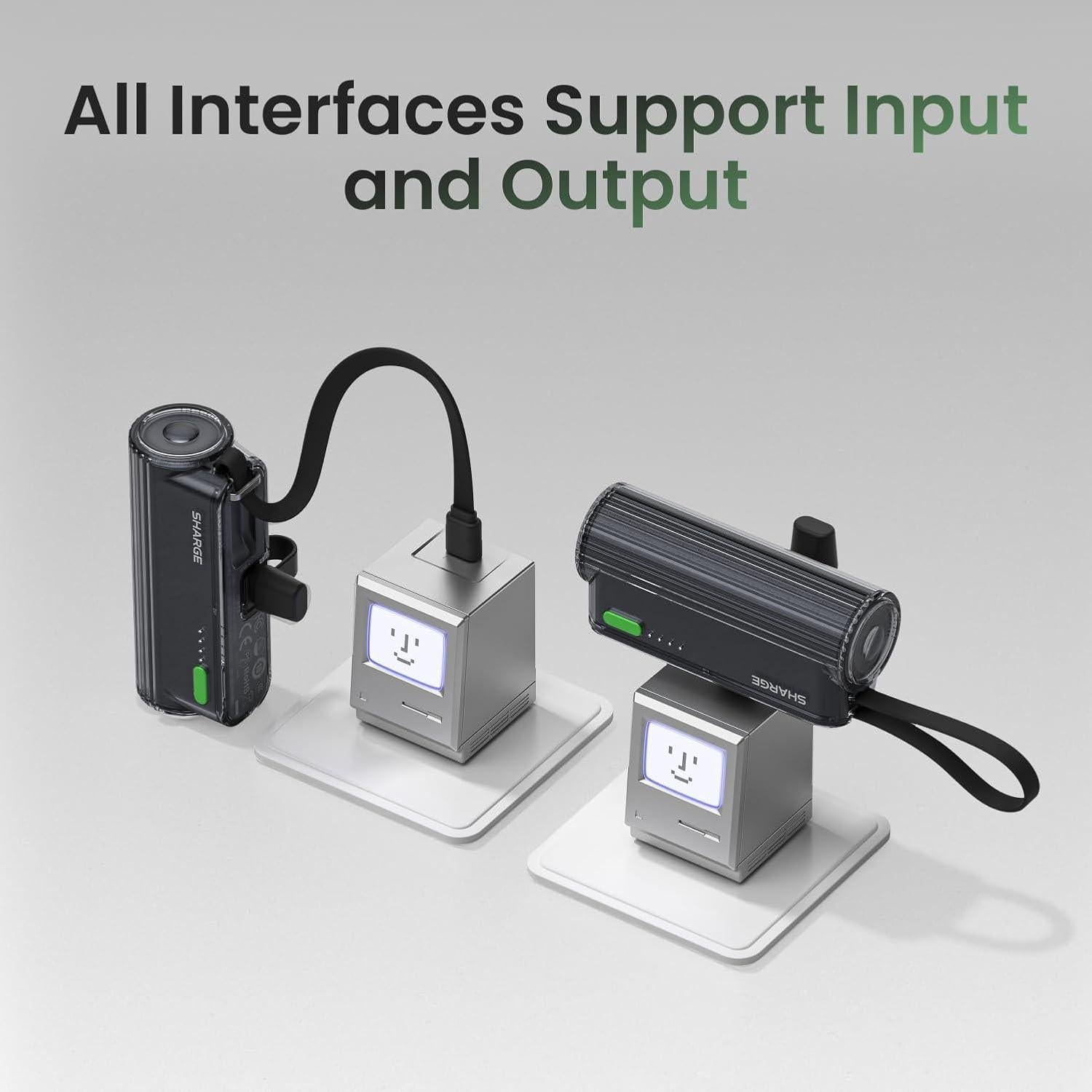 Power Bank Sharge Flow Mini 2 5000mAh Carga Rápida 22.5W