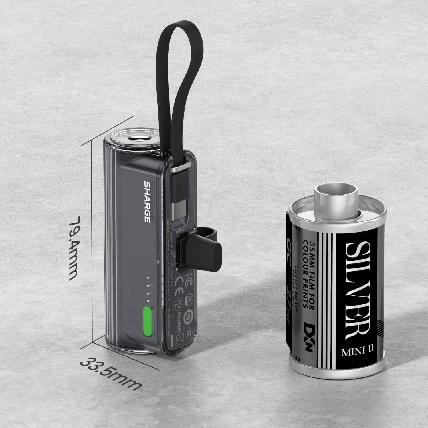 Power Bank Sharge Flow Mini 2 5000mAh Carga Rápida 22.5W