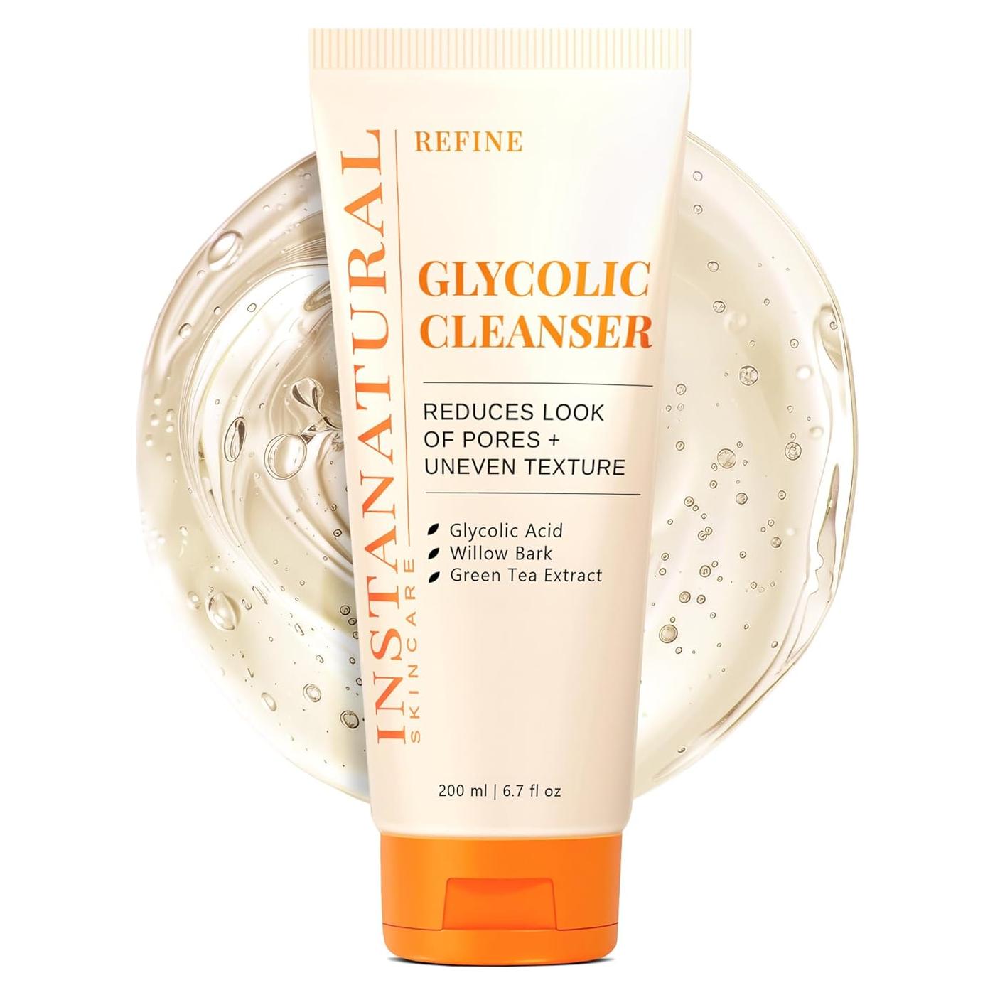 Limpiador Facial Glicólico InstaNatural 198 ml - Exfoliante Suave