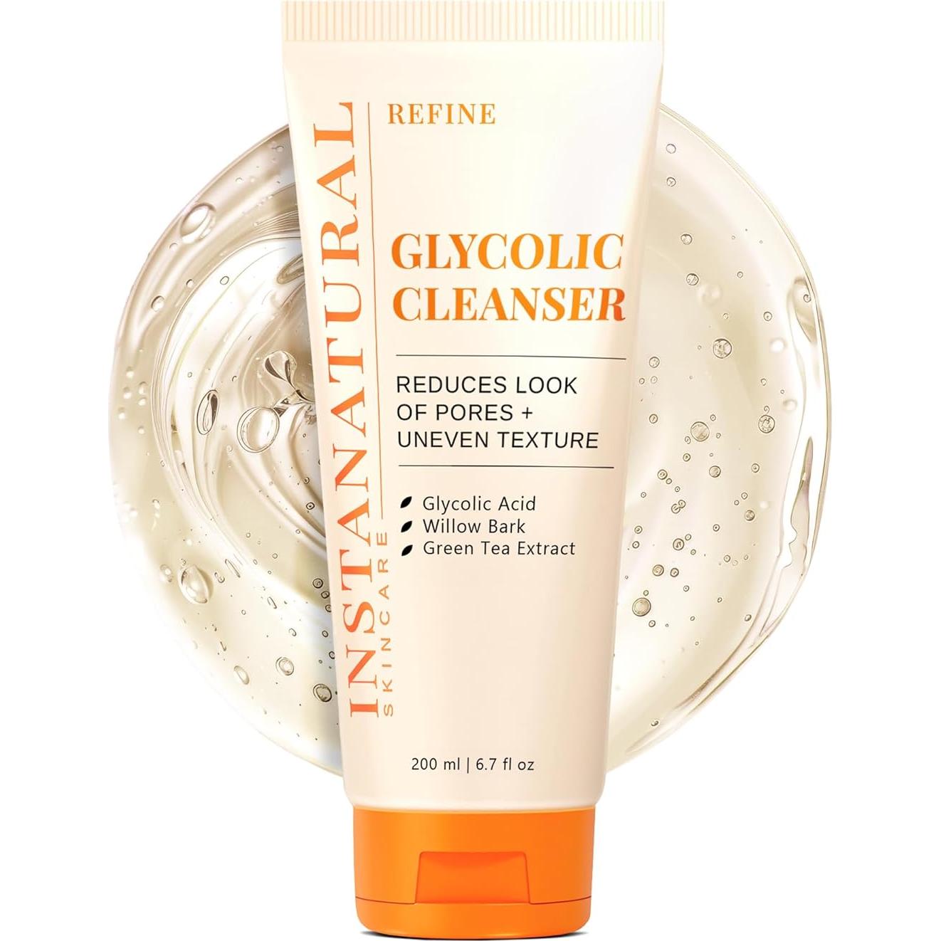 Limpiador Facial Glicólico InstaNatural 198 ml - Exfoliante Suave