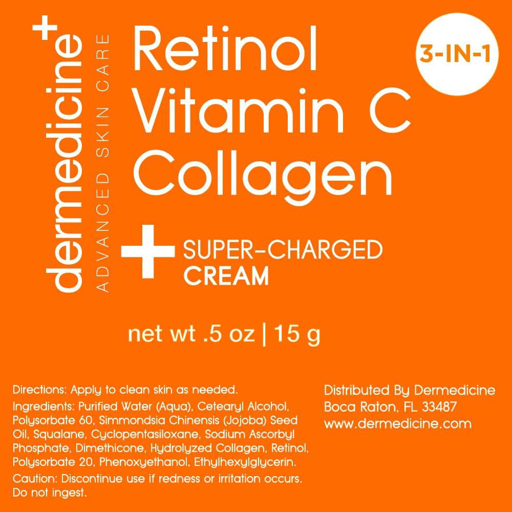 Crema Anti-Envejecimiento Dermedicine 14.79 ml - Retinol, Vitamina C y Colágeno
