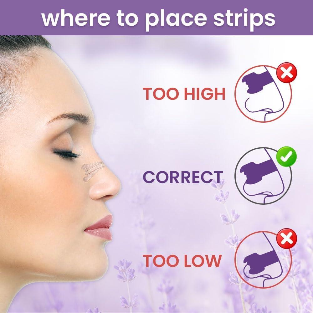 Tiras Nasales Massner Lavanda 100 Unidades Alivio Ronquidos