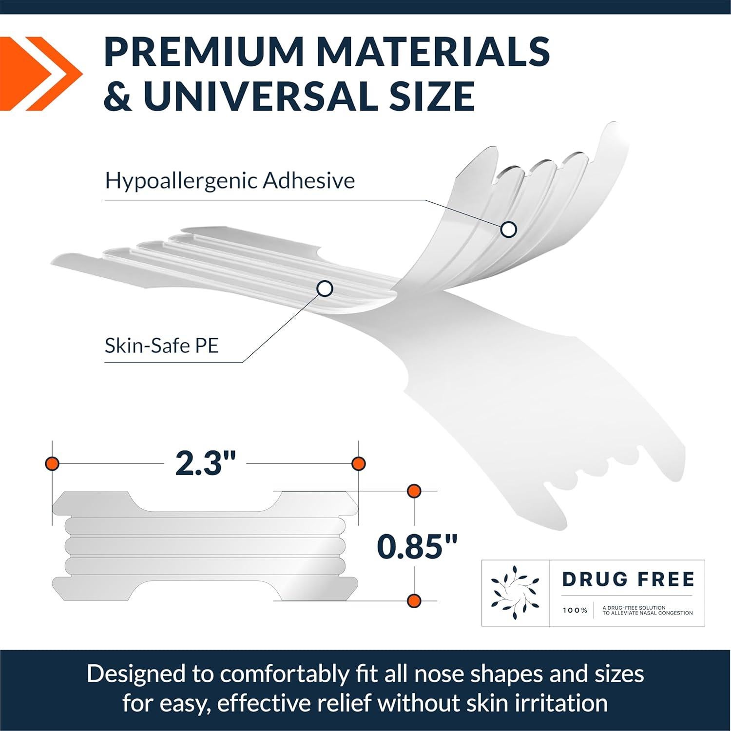 Tiras Nasales Fixic para Ronquidos - 60 Unidades - Alivio Congestión
