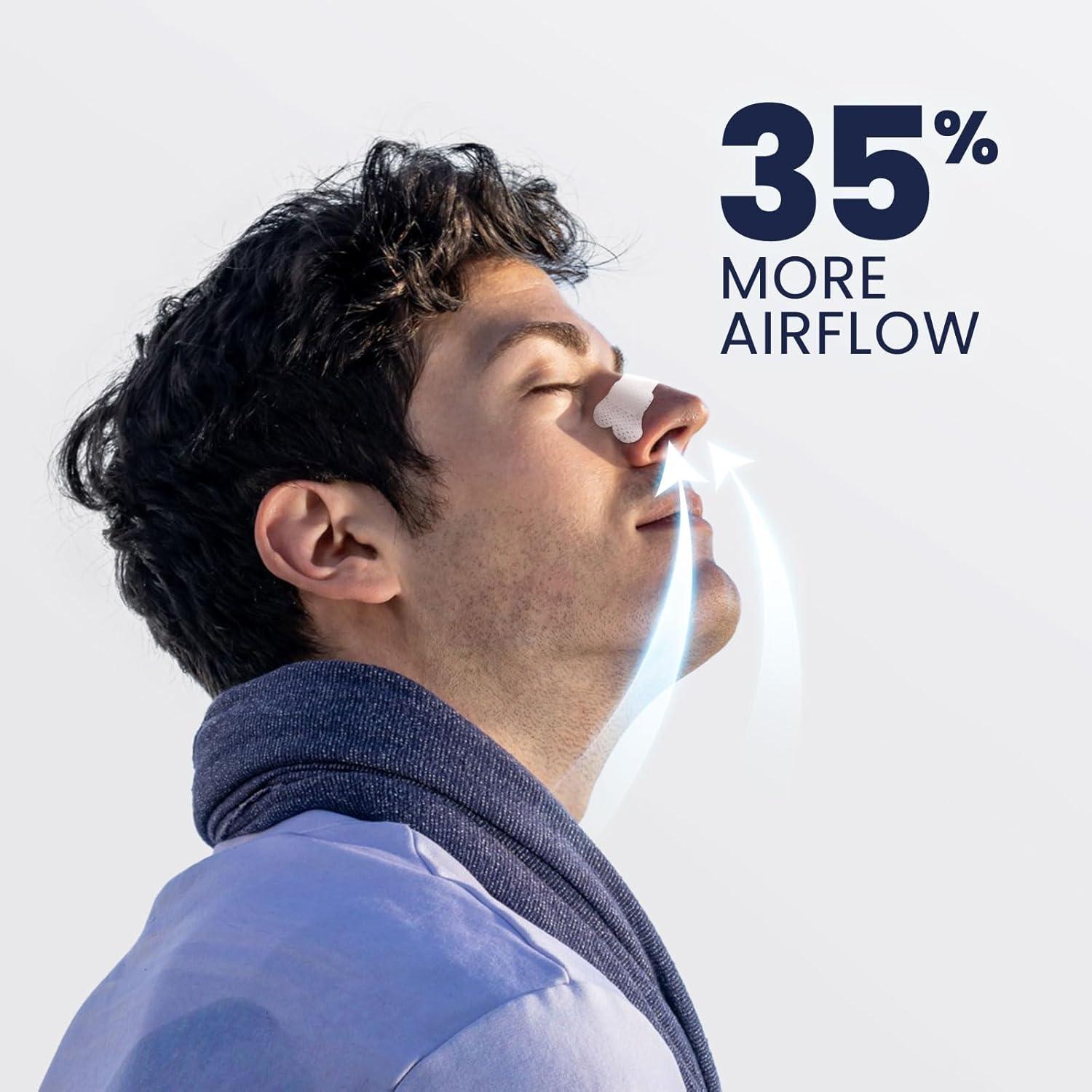 Tiras Nasales Eovvoe para Ronquidos y Respiración 30 Pzas