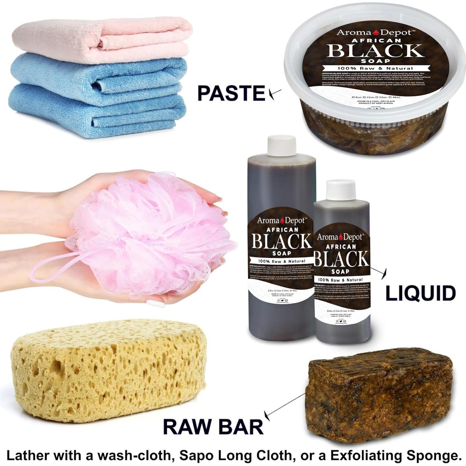 Jabón Negro Africano Líquido Aroma Depot 240 ml 100% Natural