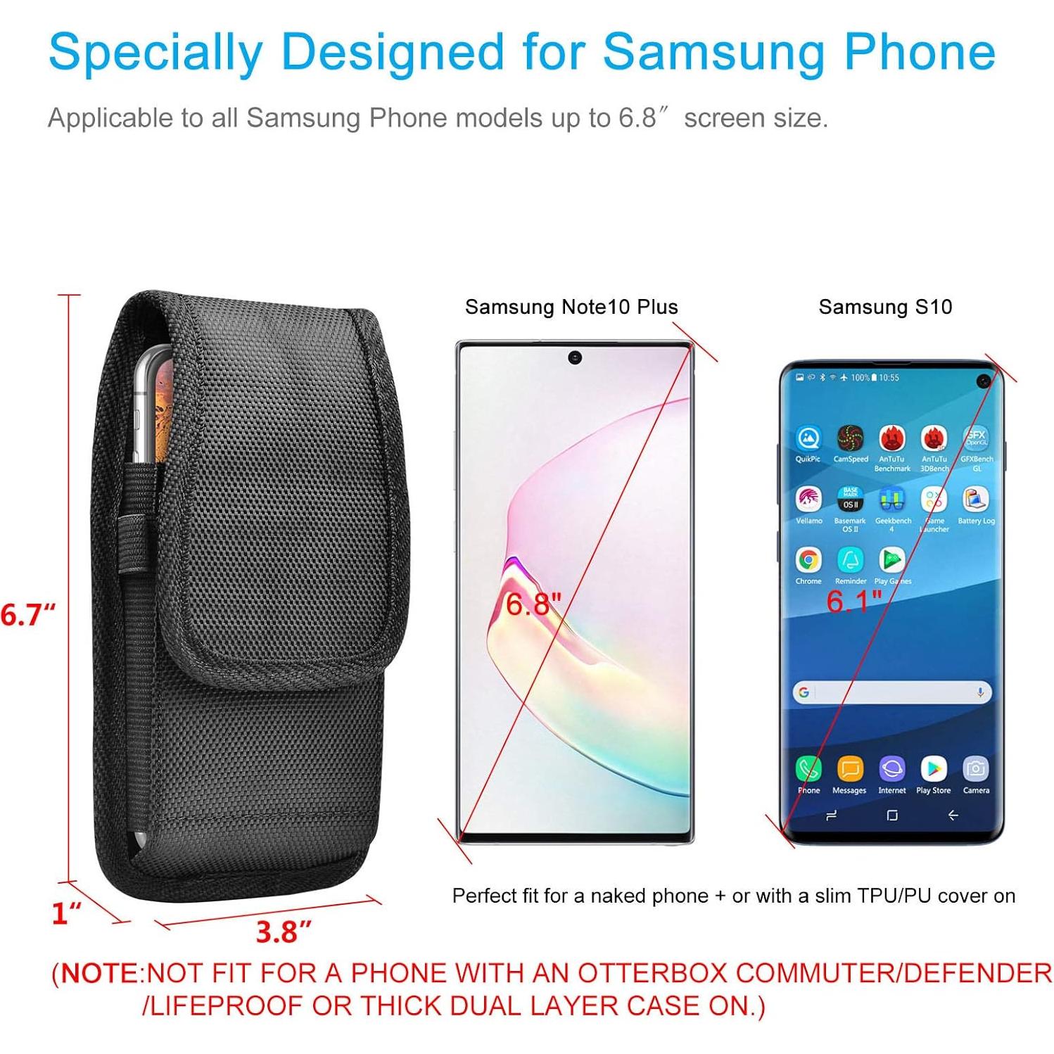 Funda de Teléfono Tiflook Nylon para Samsung Galaxy Negra