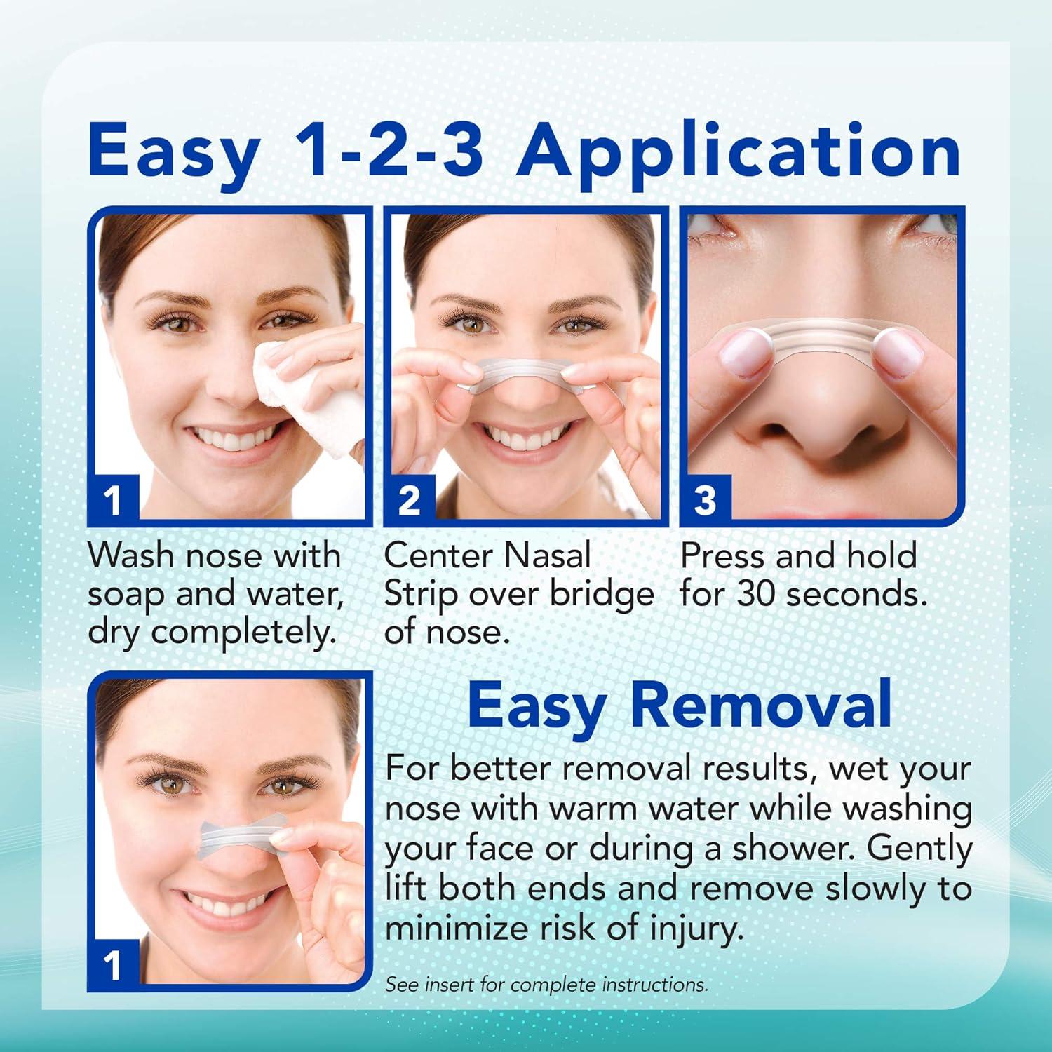 Tiras Nasales Transparentes ASO Corp 30 ct Alivio Congestión