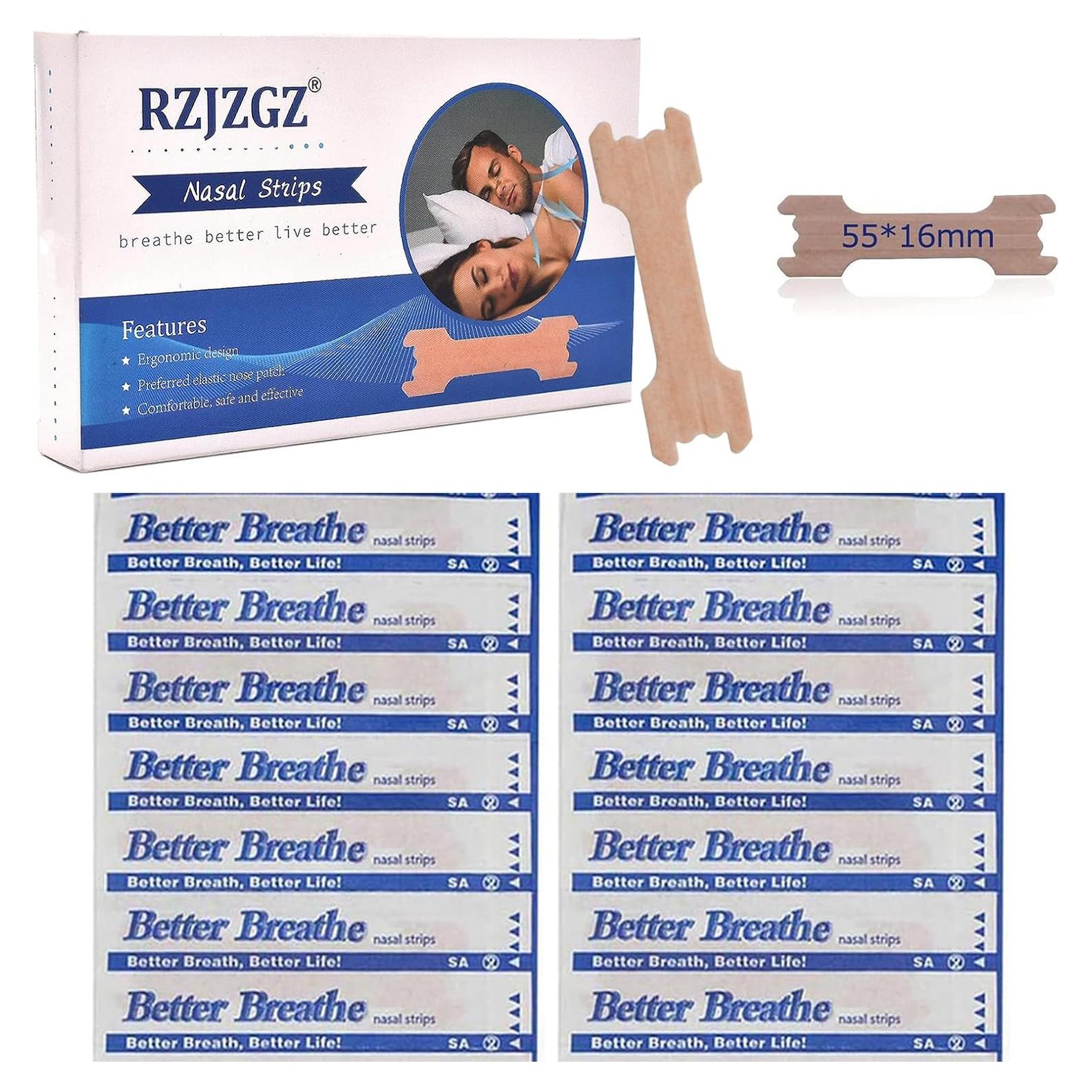 Tiras Nasales RZJZGZ 60 Piezas Anti-Ronquido Alivio Congestión