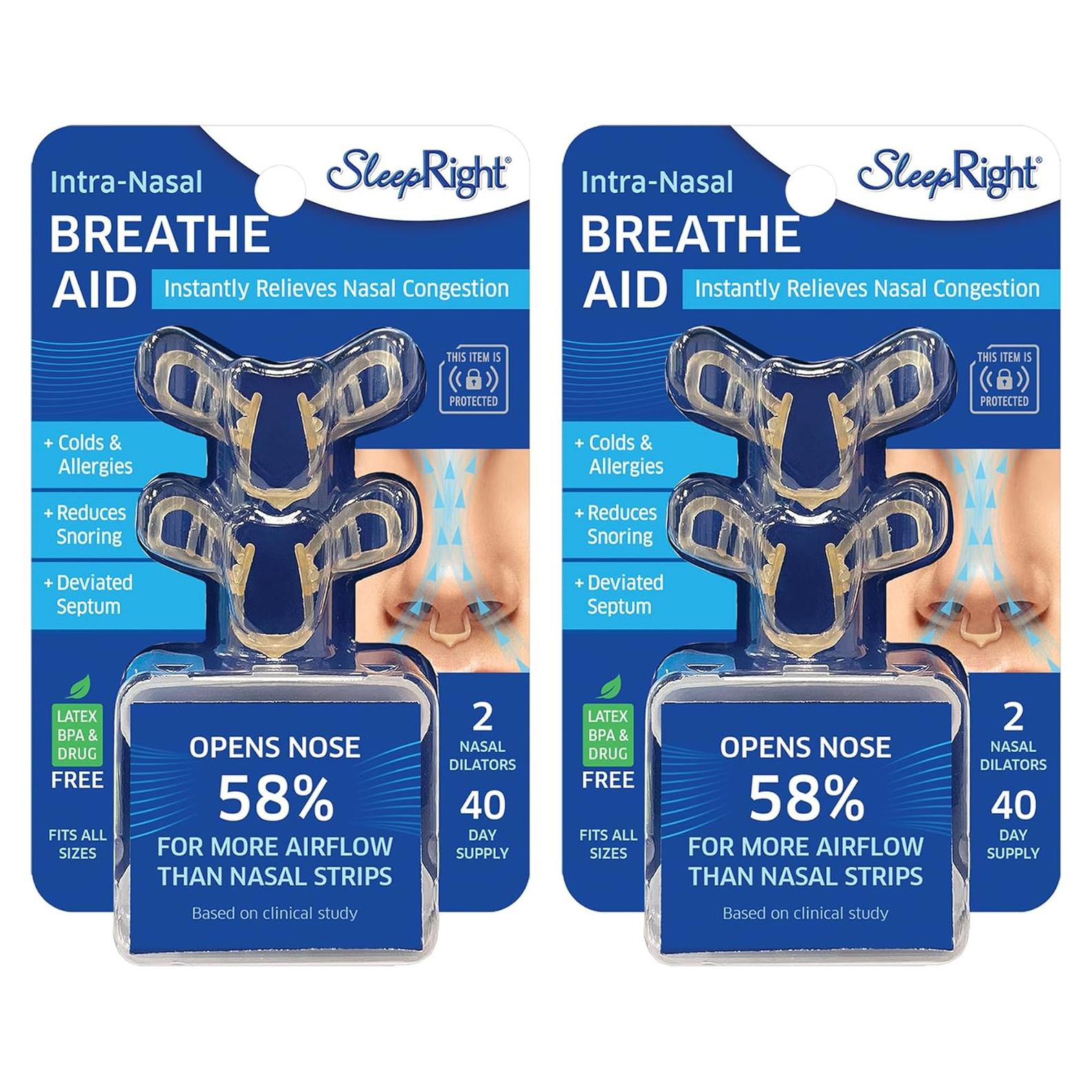 Dilatador Nasal SleepRight 2 Unidades Reductor de Ronquidos