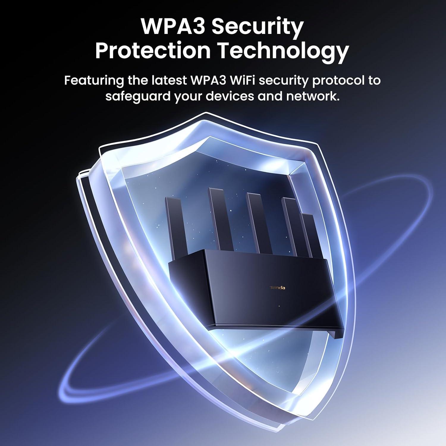 Router Tenda AX3000 WiFi 6 RX12L Pro Doble Banda 4 Puertos