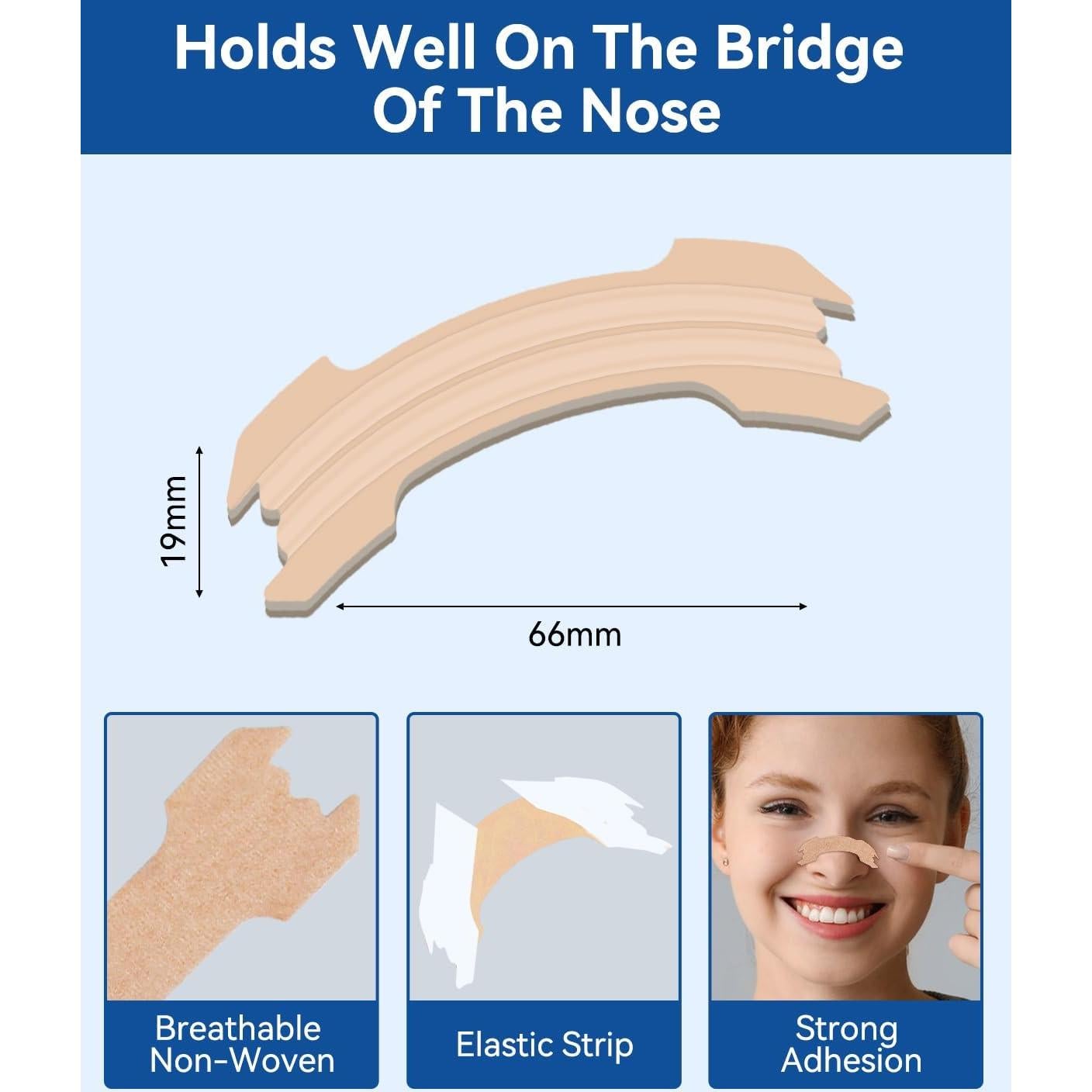 Tiras Nasales Antirronquidos Nantong 45 Piezas Adhesivo Extra