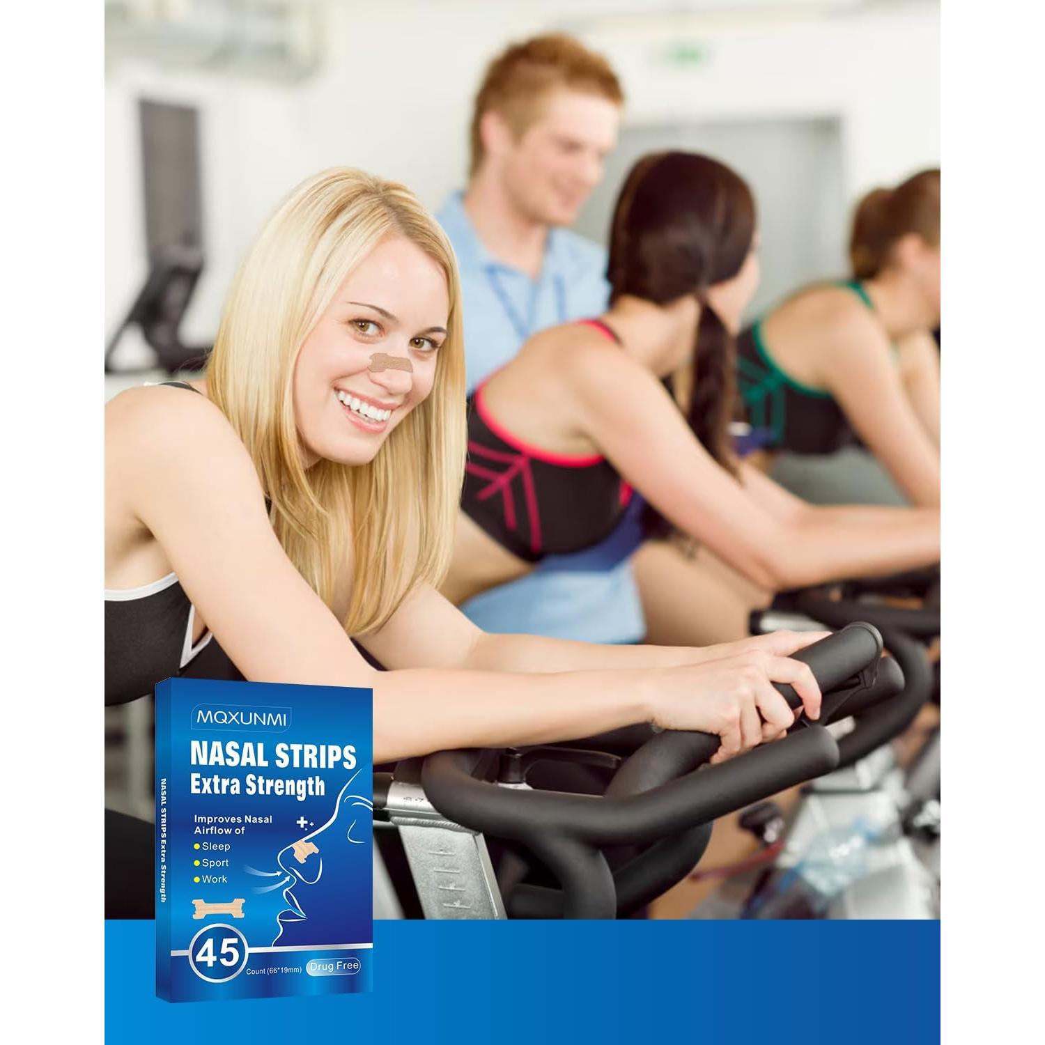 Tiras Nasales Antirronquidos Nantong 45 Piezas Adhesivo Extra