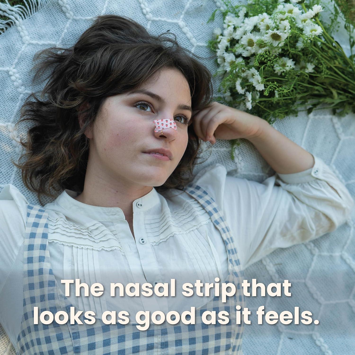 Tiras Nasales Breezys 25 Ct Alivio Congestión Fresas y Crema