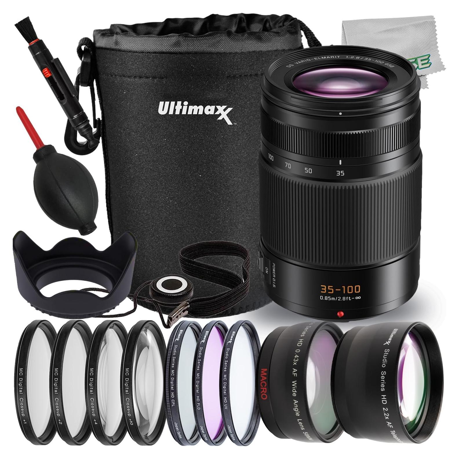 Lente Panasonic Leica DG Vario-Elmarit 35-100mm f/2.8 POWER O.I.S. + Accesorios