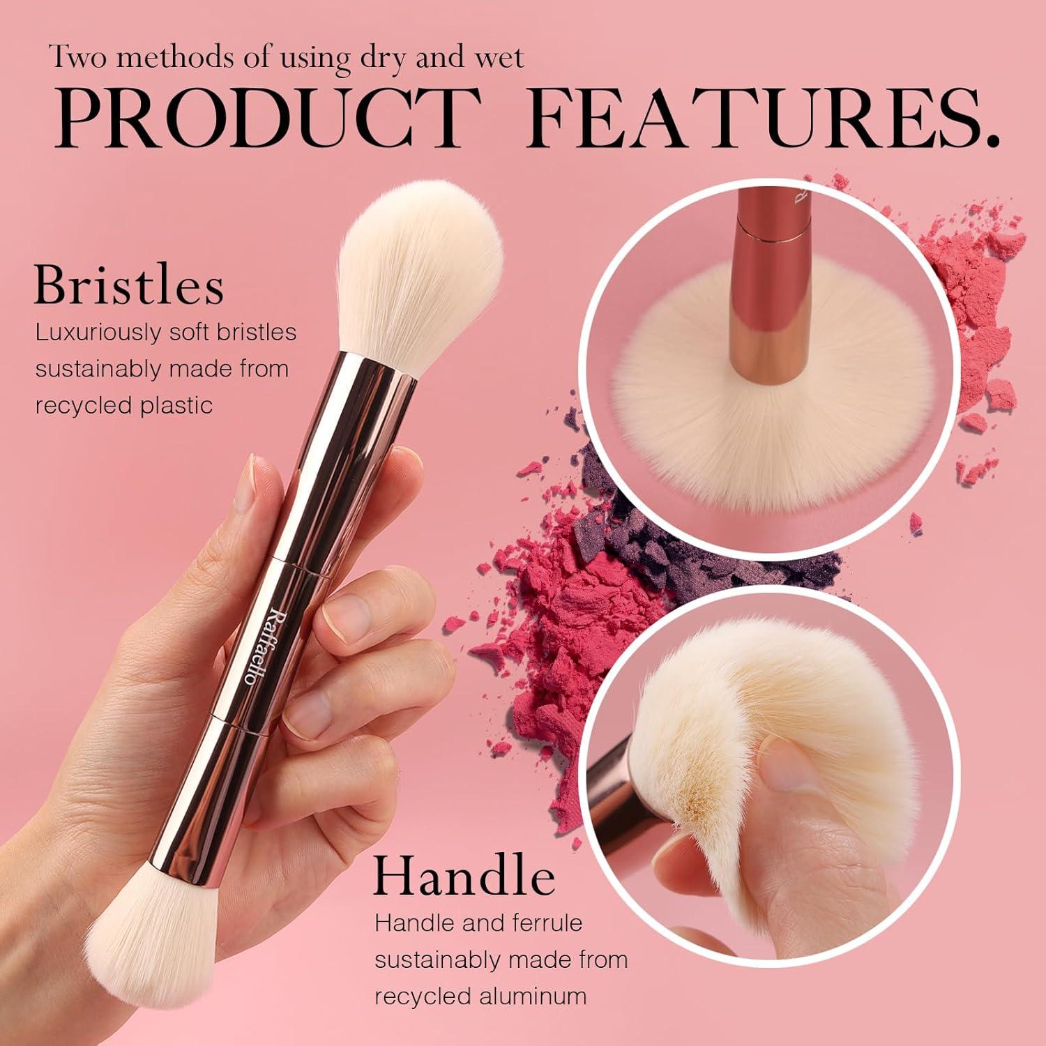 Set de Brochas de Maquillaje Raffaello 6-en-12 Doble Punta