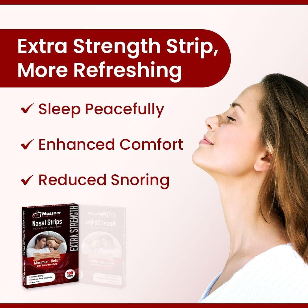 Tiras Nasales Massner Fuerza Extra 100 Unidades Beige