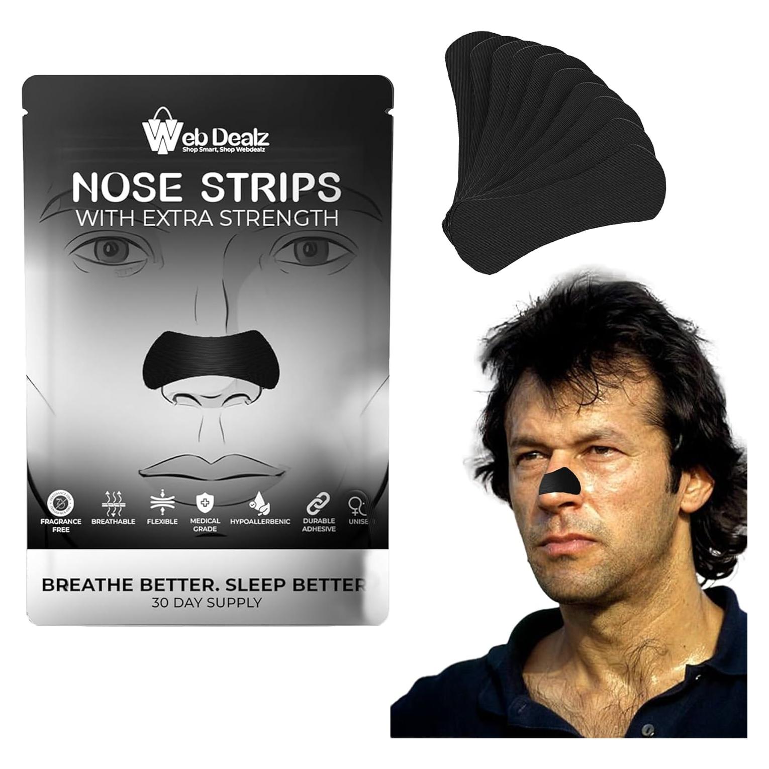 Tiras Nasales Antisnoring WEB DEALZ - 30 Unidades Hipoalergénicas